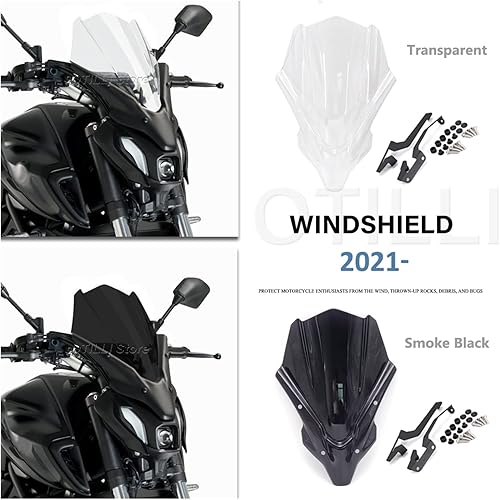 Miniatura 3 de Carenados de marco de motocicleta para Yamaha MT-07 MT07 FZ-07 FZ07 2021-2022 repuesto para parabrisas de motocicleta, deflector, carenado,