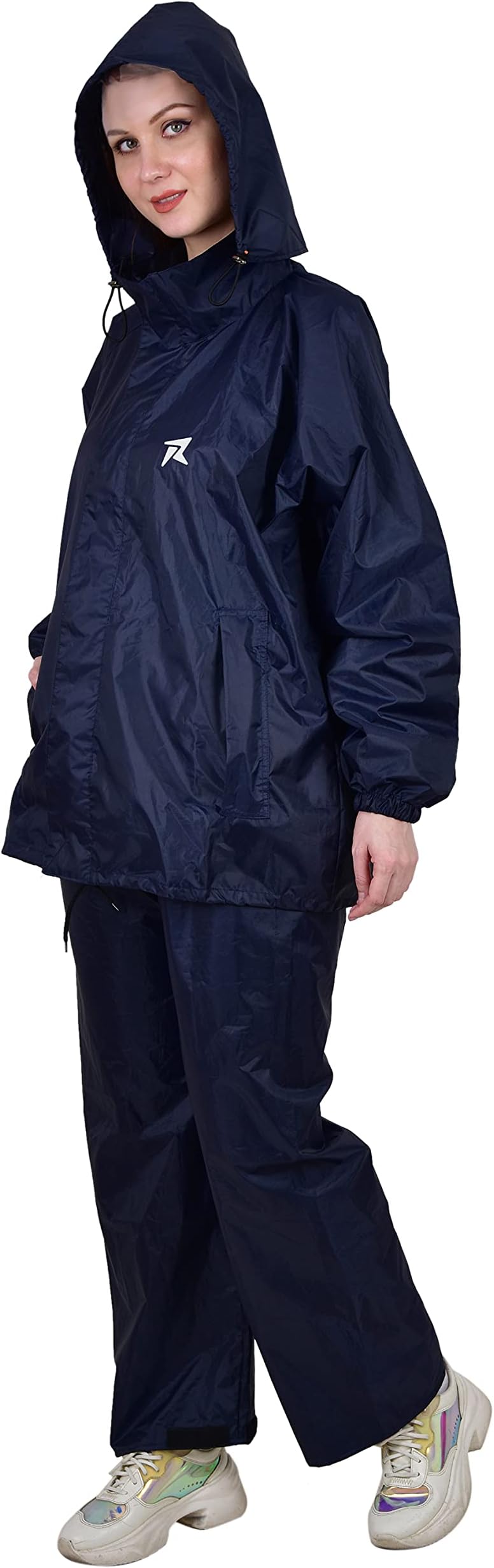 ROCKSPORTRain Suit Waterproof Lightweight Hooded Rainwear for Camping, Hiking, Travelling, Running, Cycling