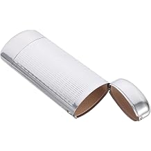 GALPADA Portable Aluminum Hard Shell Glasses Case, Silver Eyeglass Box 152x56x32mm, Lightweight Protective Sunglasses Case for Travel and Storage