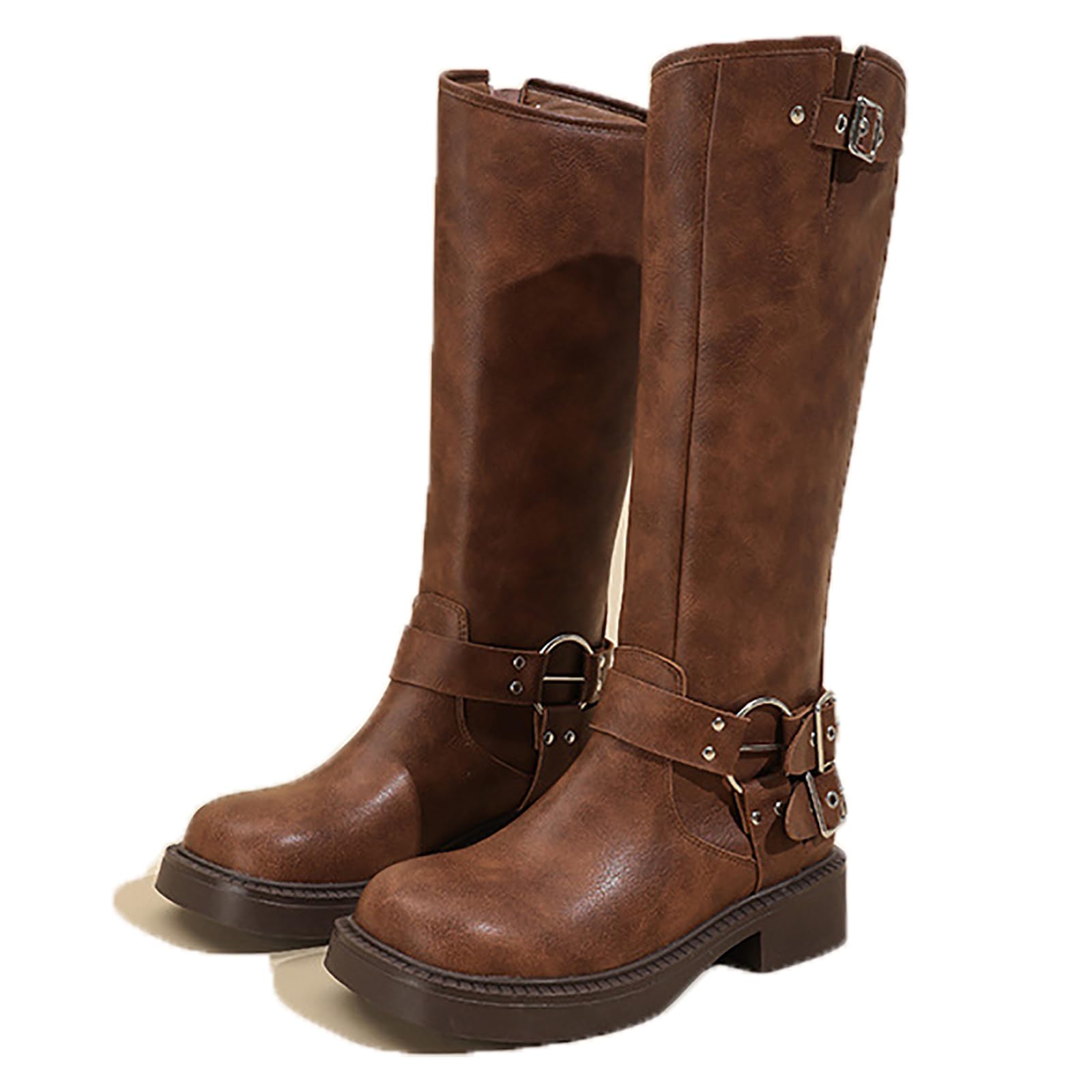Bottes équestres bout carré en brun pour toutes saisons