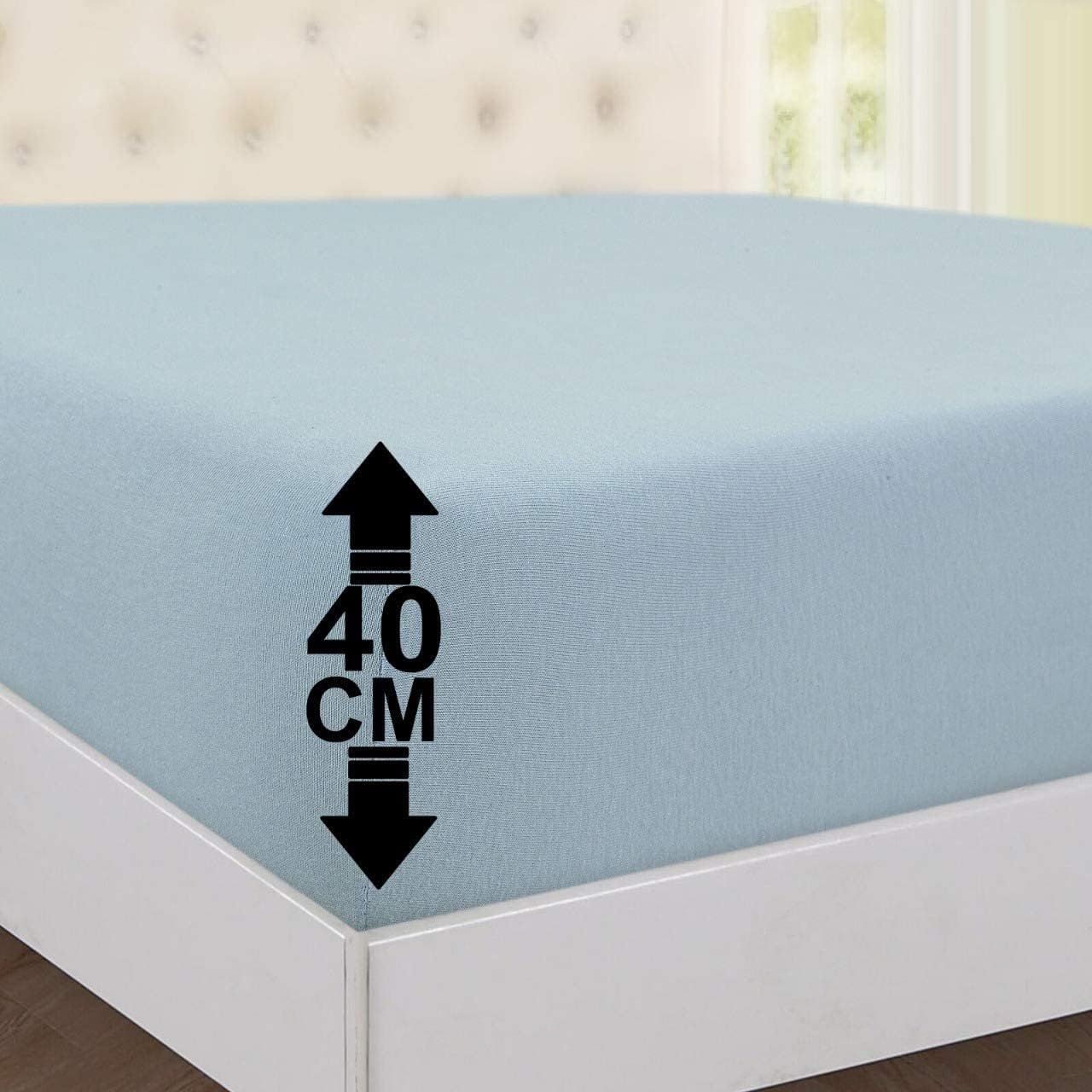 Extra Deep 15.7 Inches (40 CM) Fitted Sheet Bed Sheet Polly