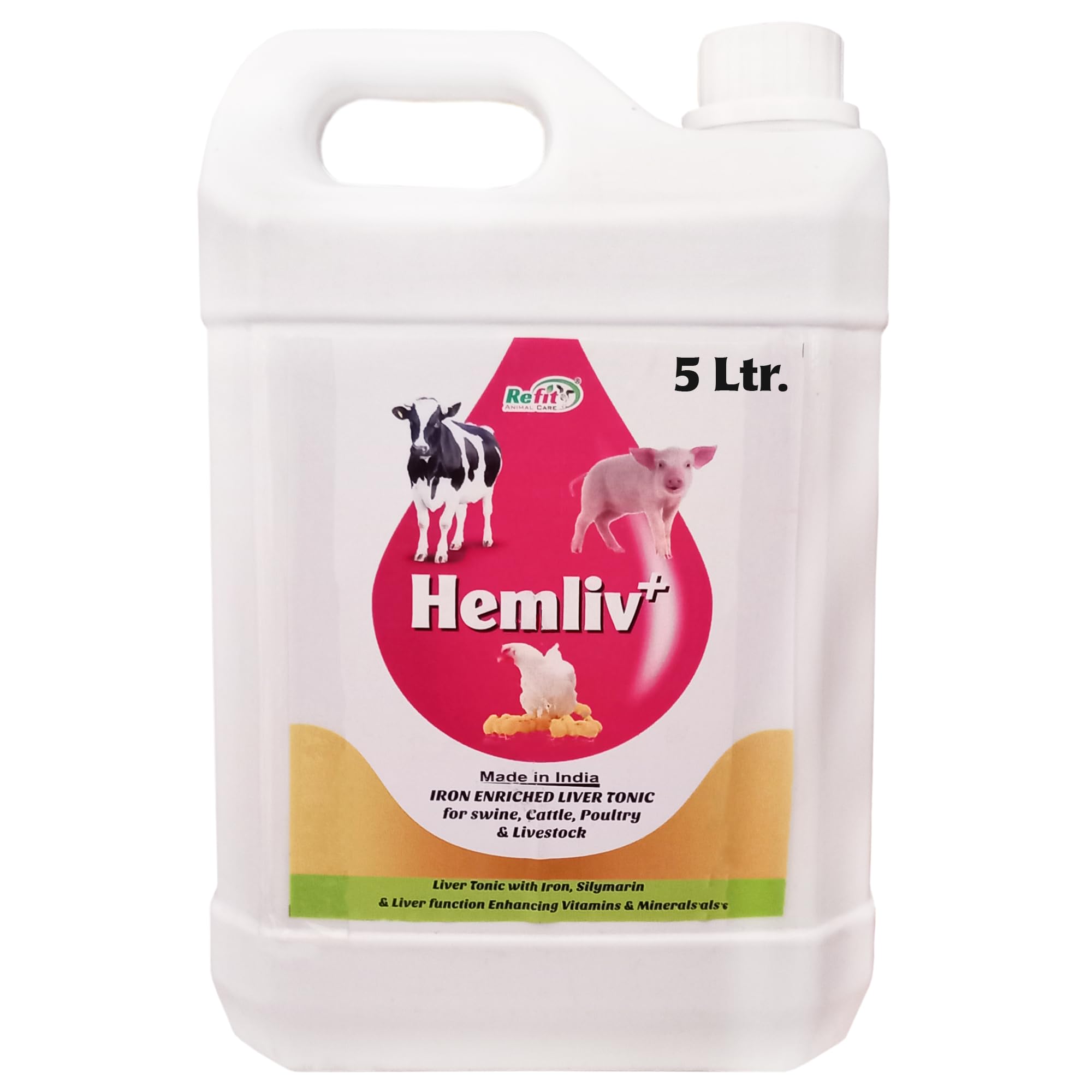 REFIT ANIMAL CARE Liver Tonic for Cattle, Cow, Buffalo, Goat, Sheep, Pig and Poultry, 5 LTR, Hemliv + (B0974RWXFK) Amazon Price History, Amazon Price Tracker