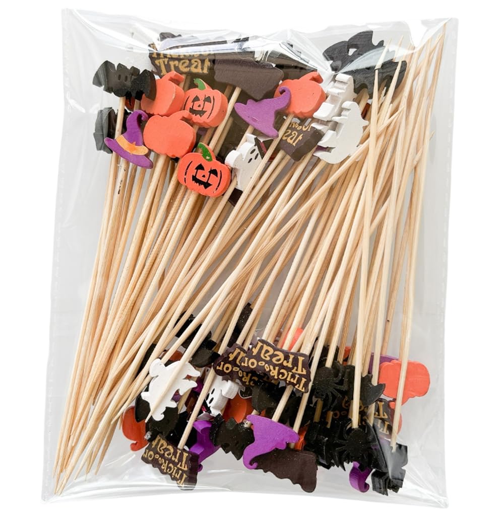 Amazon.co.jp: SITEDAN ハロウィン カクテルピック フルーツピック 100