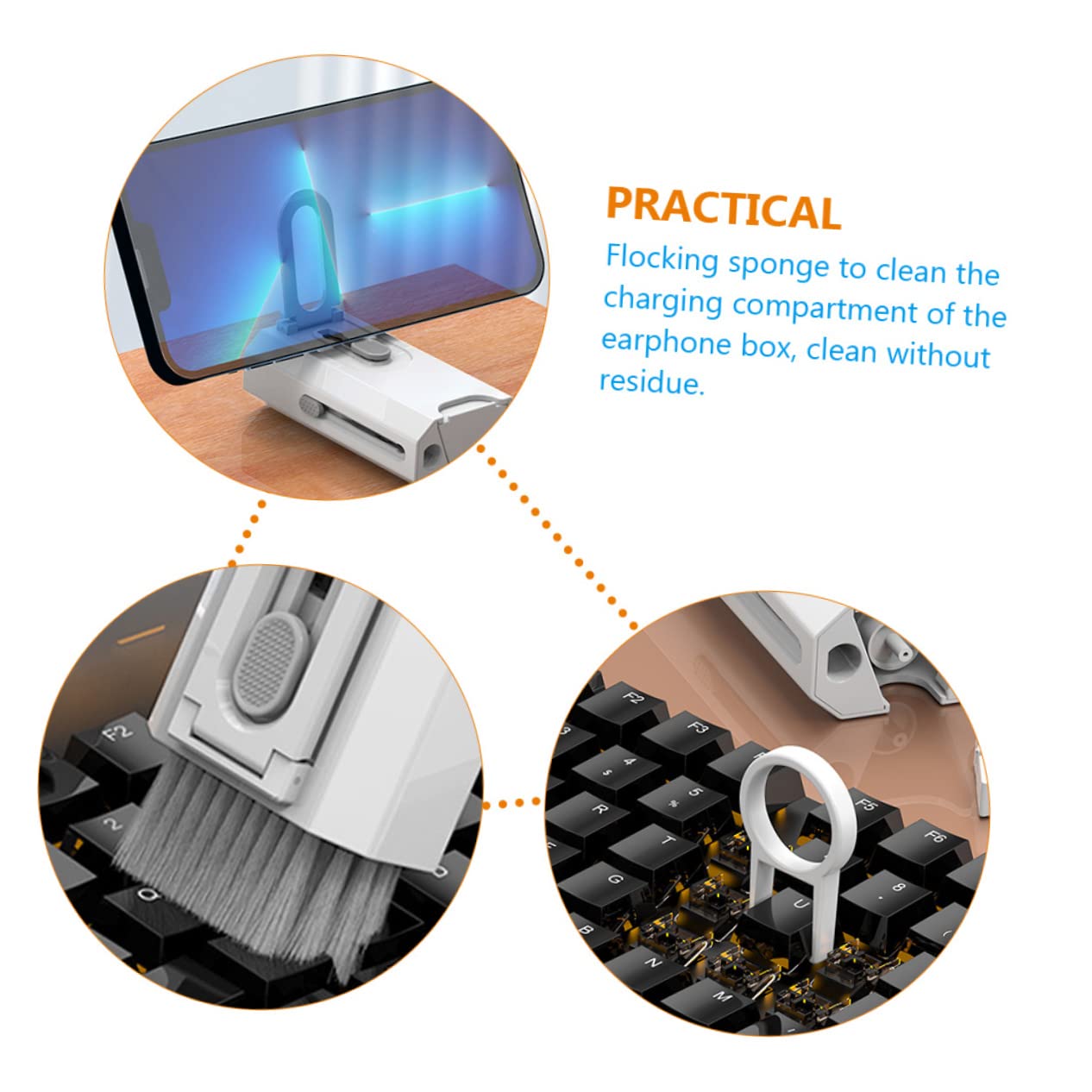 ARTIBETTER Cleaning Pen Screen Cleaner Earphone Cleaning Kit Earphone Cleaning Tool Over Ear Headset Cleaner Headset Headsets Headphone Cleaning Kit White Flannel