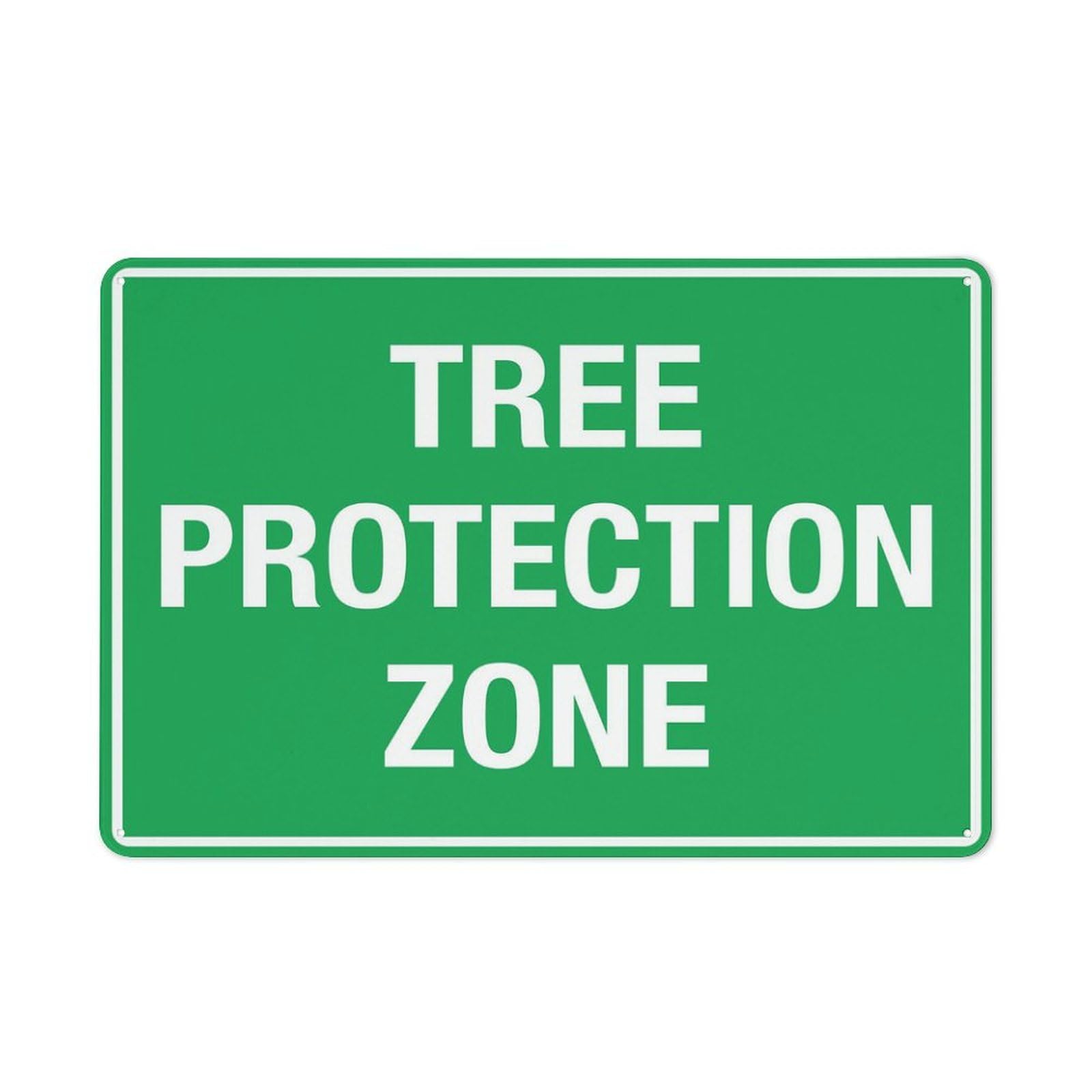 Compladeta Tree Protection Zone Sign Outdoor Signs Aluminum 12X8 Inch Uv Ink Printed For House And Business