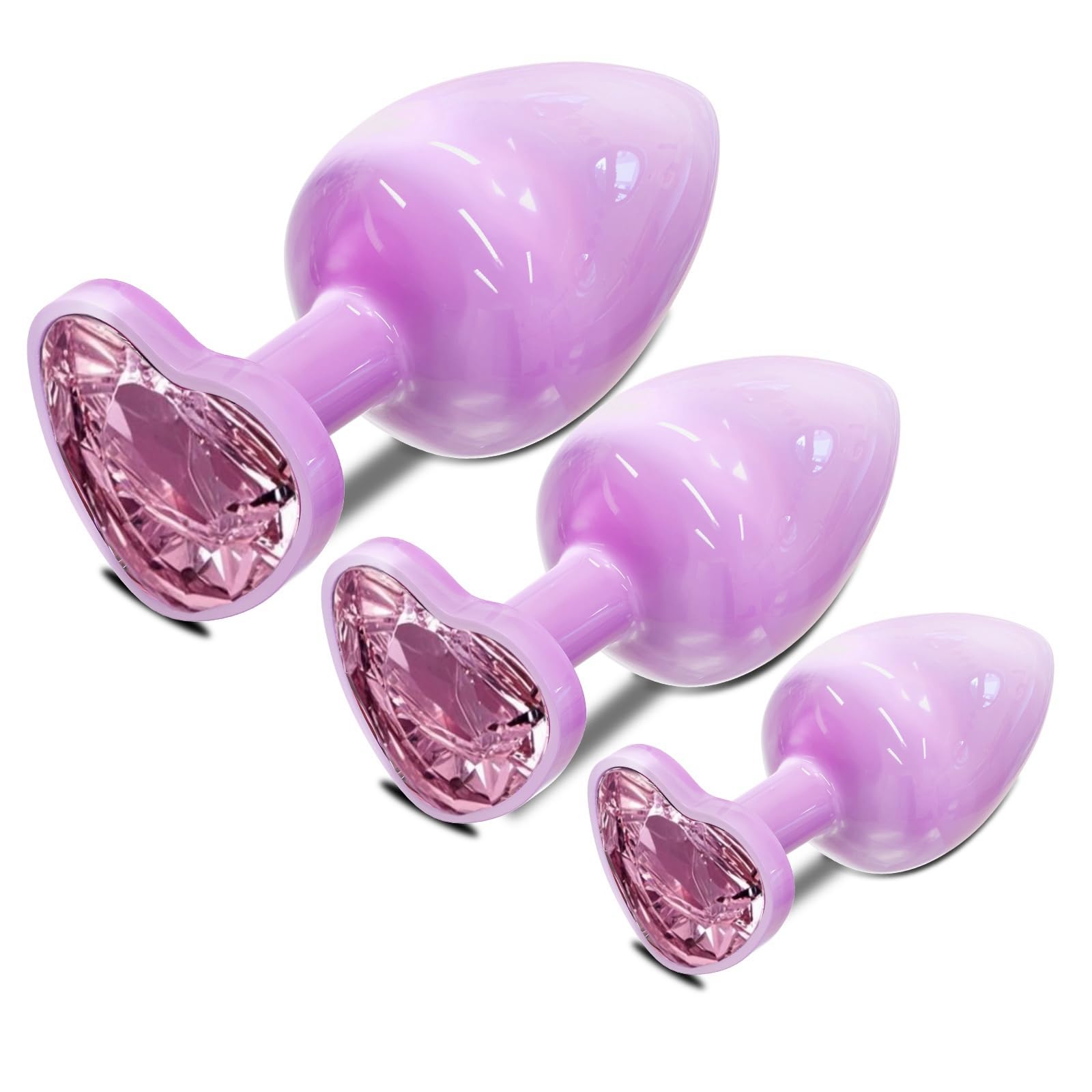 Anal Plugs Small Butt Plug for Beginners,Adult Aanl Toys with Heart-Shaped Jewelry Base,G Spot Sex Toy Anal Sex Adult Toy for Beginner Adult Unisex Women and Men Couple (Small Pink)
