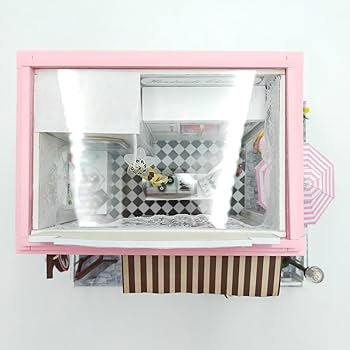 ドールハウス完成品オーダー。ピンクチョコレートストア Amazon.co.jp: ドールハウス完成品 ミニチュアハウス チョコレート