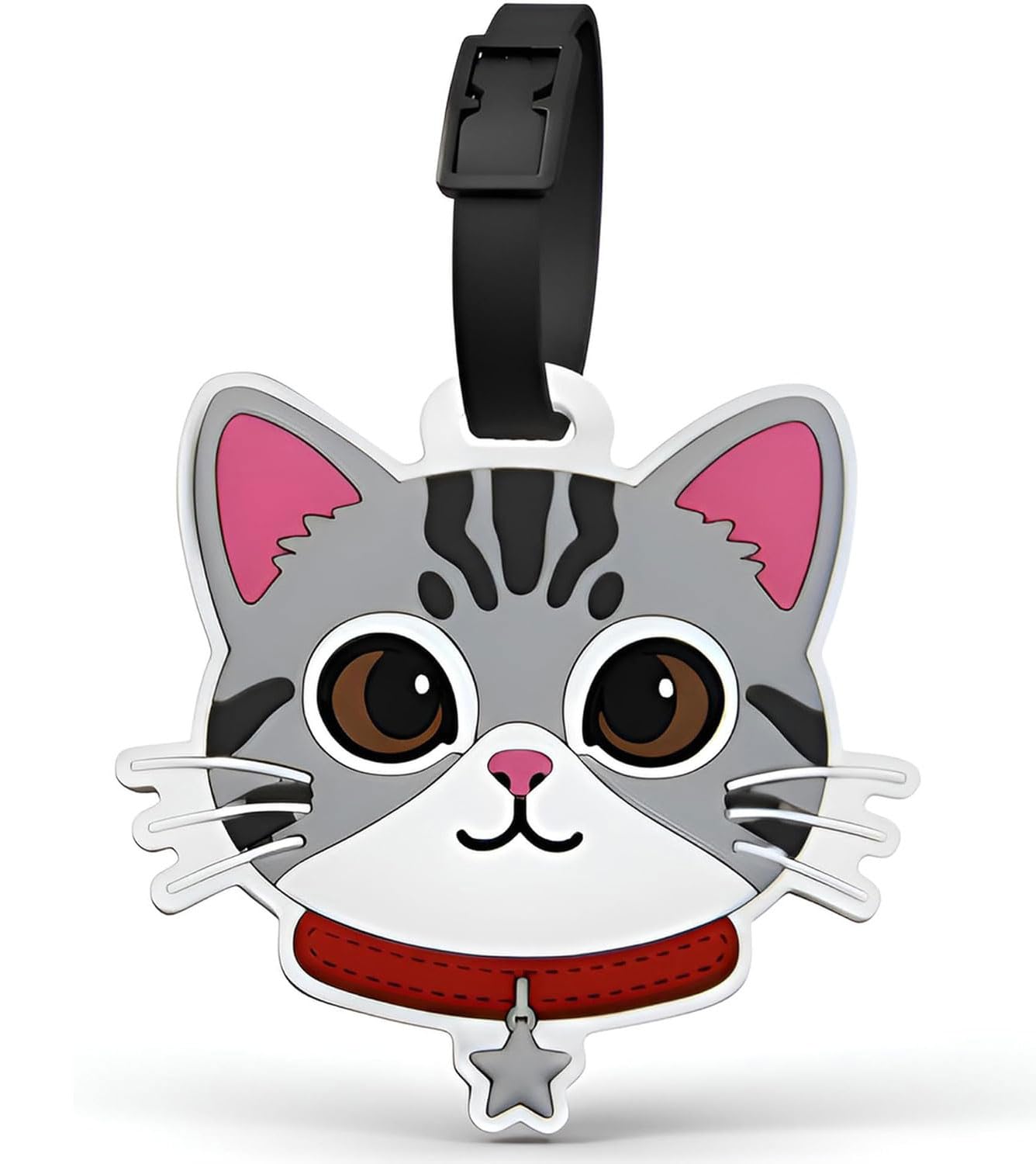 - Cute American Shorthair Cat Luggage Tag for Suitcases, Soft Silicone Travel ID Bag Tag for Kids, Teens & Adults | Perfect for Backpacks, Gym Bags & Family Vacations
