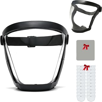 Face Shield, Face Shield for Grinding and Cutting, Anti-fog Protective Full Face Shields for Weed Whacking