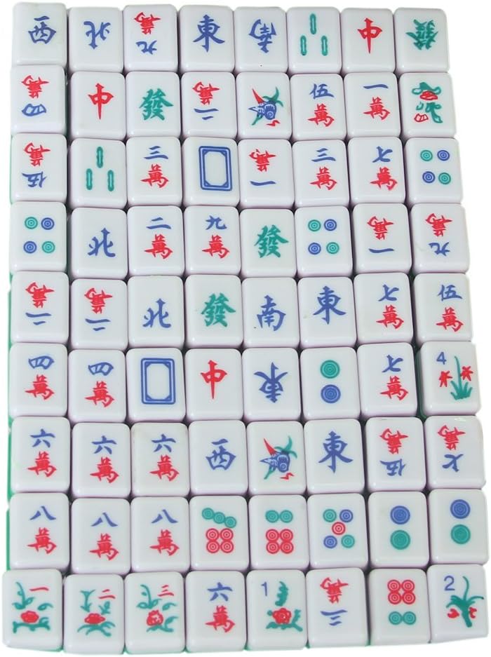 Ziyier G & E Mini 144 Mahjong Tile Set Travel Board Game