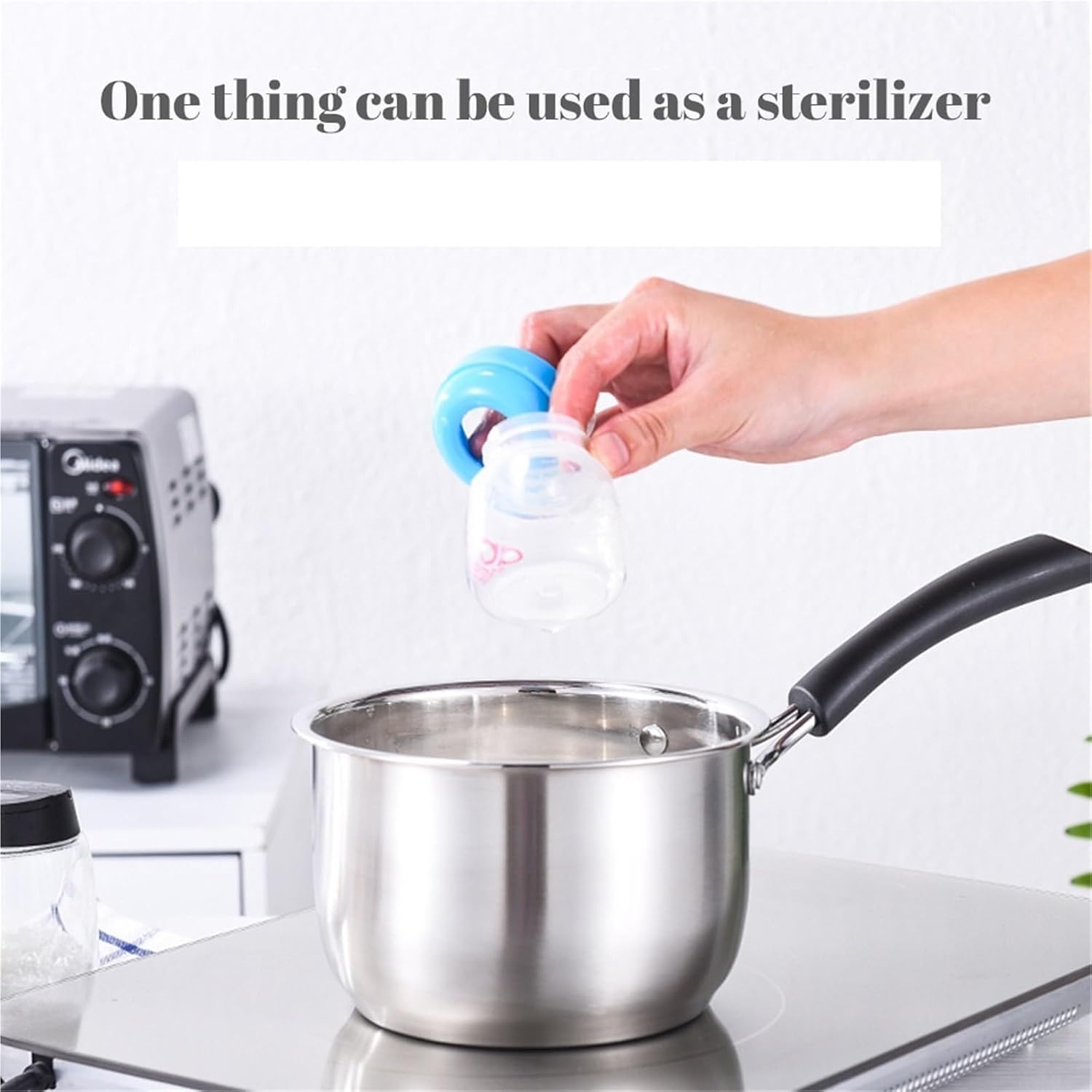 Stainless Steel Milk Pot 304 Stainless Steel Pot With Glass Lid Milk Noodle Cooking 18cm For Gas Cooker And Induction