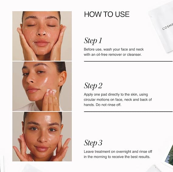 Cosmetic Consult Miracle Skin Transformation By Ashley Stobart | Rejuvenates & Refreshes Skin Overnight, Smooths Wrinkles & Acne, Boosts Collagen, Anti-Ageing Skin Cleanser | 1 x Single Wipe