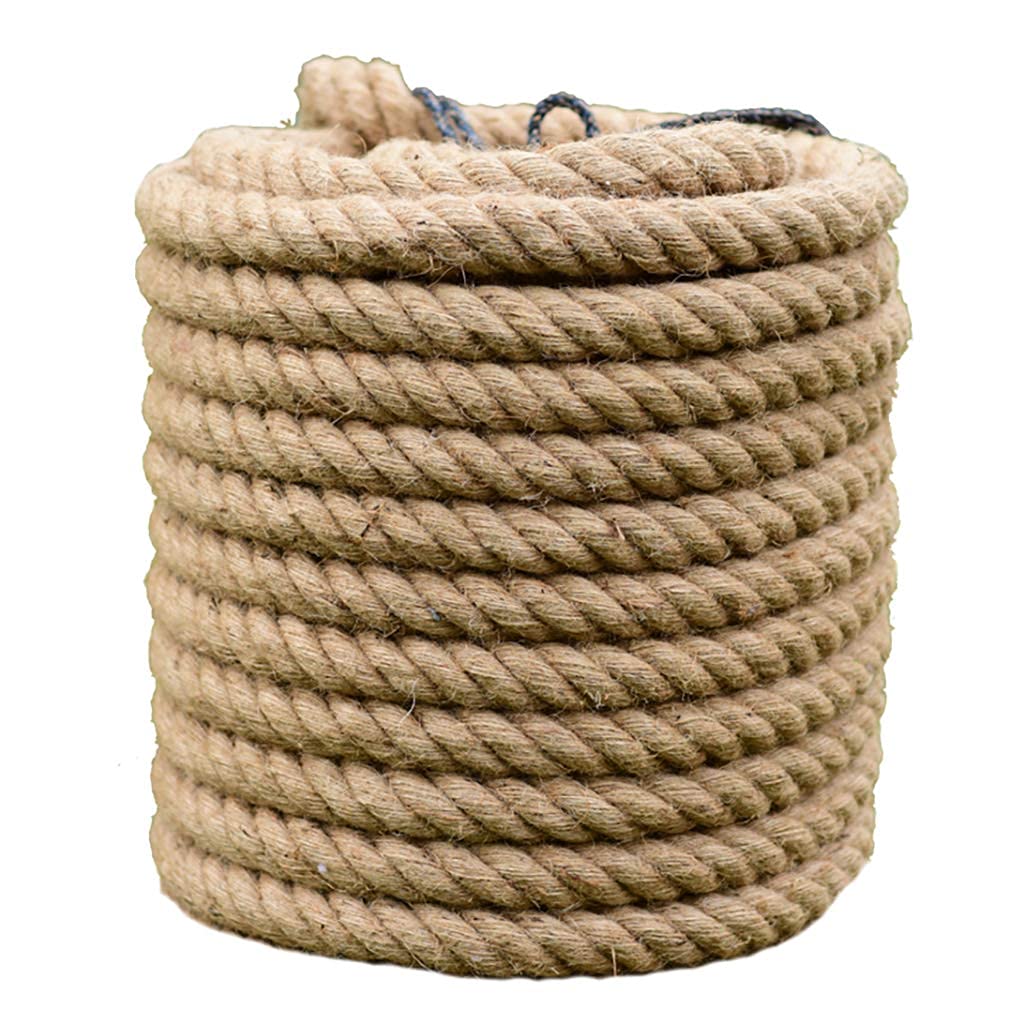 Corde en jute 16mm 18mm 20mm naturelle et épaisse pour aménagement extérieur