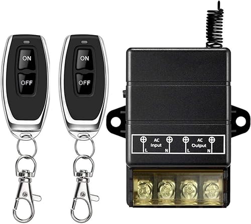 VONVOFF - Interruptor remoto inalámbrico, AC110V120V240VRelay RF Interruptores de luz de control remoto para sistemas de seguridad de bomba con VONVOFF - Interruptor remoto inalámbrico, AC110V120V240VRelay RF Interruptores de luz de control remoto para sistemas de seguridad de bomba con