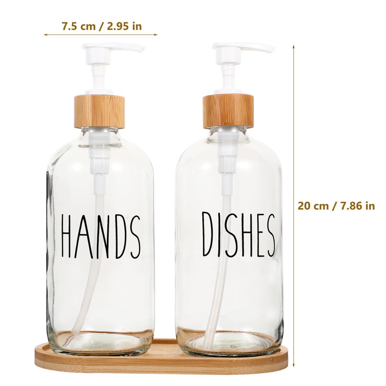 LABRIMP Dispenser di Liquido in Vetro da 500Ml con Pompa a Pressione, Design Semplice e Compatto, per Mani e Aromaterapia, per Decorazioni Hotel