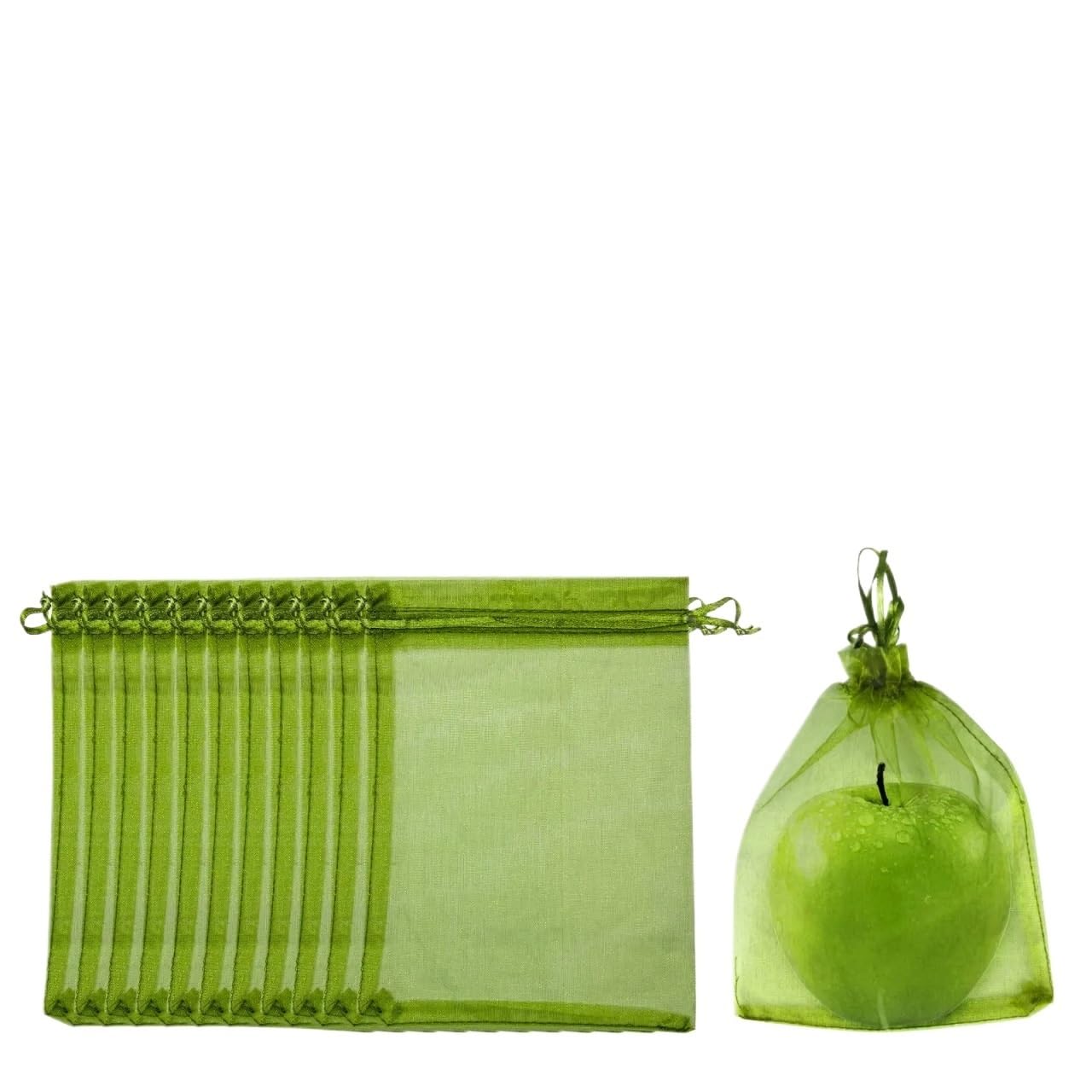 Fruit Protection Bags 100pcs Grapes Grow Bags Fruit Plant Protection Netting Mesh For Strawberry Vegetable Anti-Bird Garden Tools(Gary,10x15cm (100 Pcs))