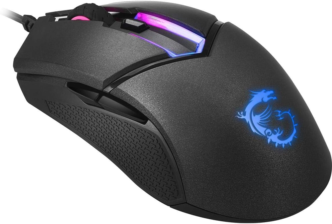 MSI CLUTCH GM30 RGB Optical Gaming Mouse 6200 DPI Optical Sensor 6 Programmable button DualZone RGB Ergonomic design OMRON Switch with 20 Million Clicks RGB Mystic Light