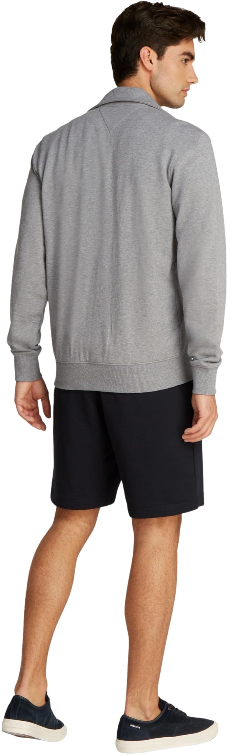 Tommy Hilfiger Uomo Felpa con Cerniera Essential Terry con Colletto alla Coreana