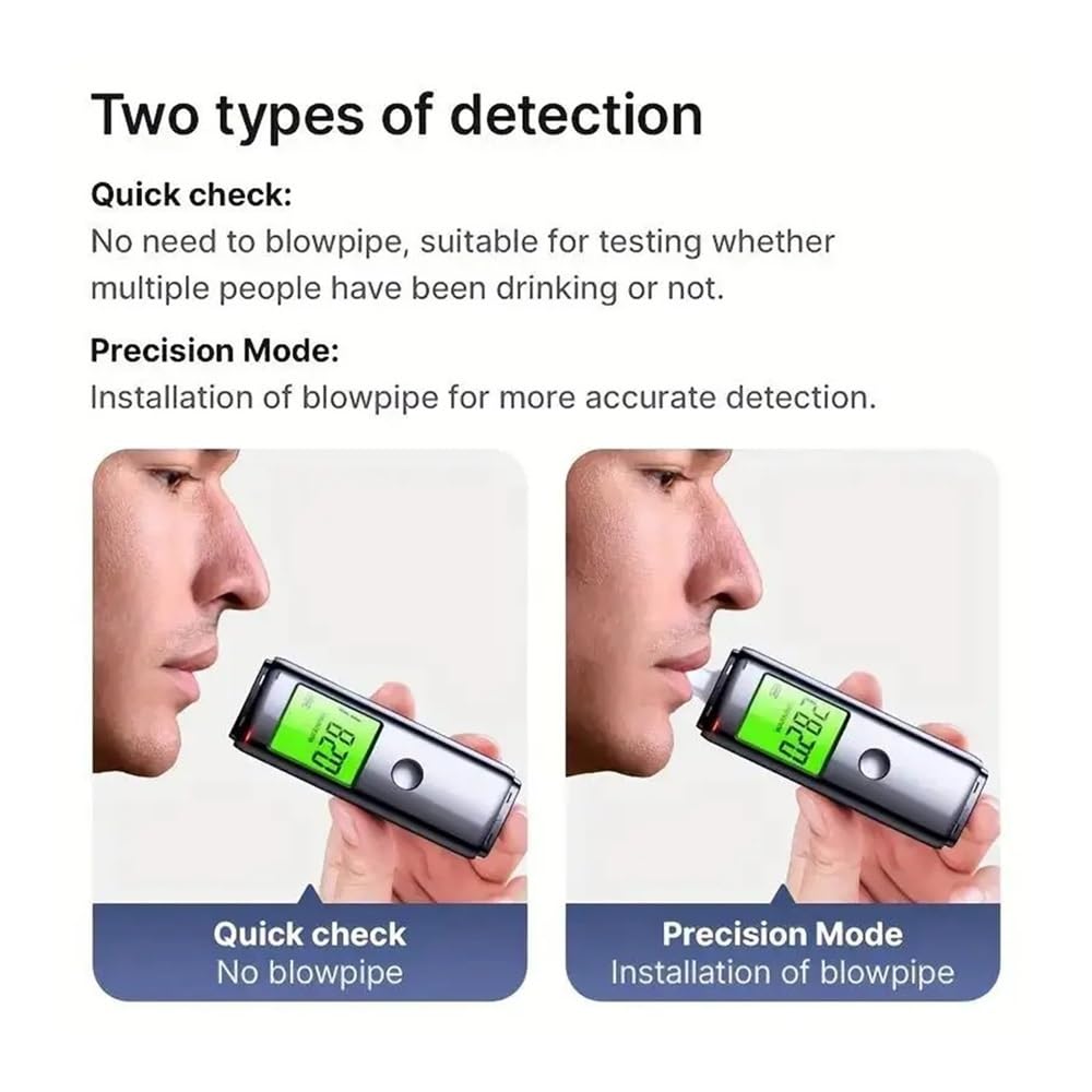 Alkoholtester, Alkoholtester, Dual-Modus, mit Blasrohr for den Selbsttest vor der Fahrt