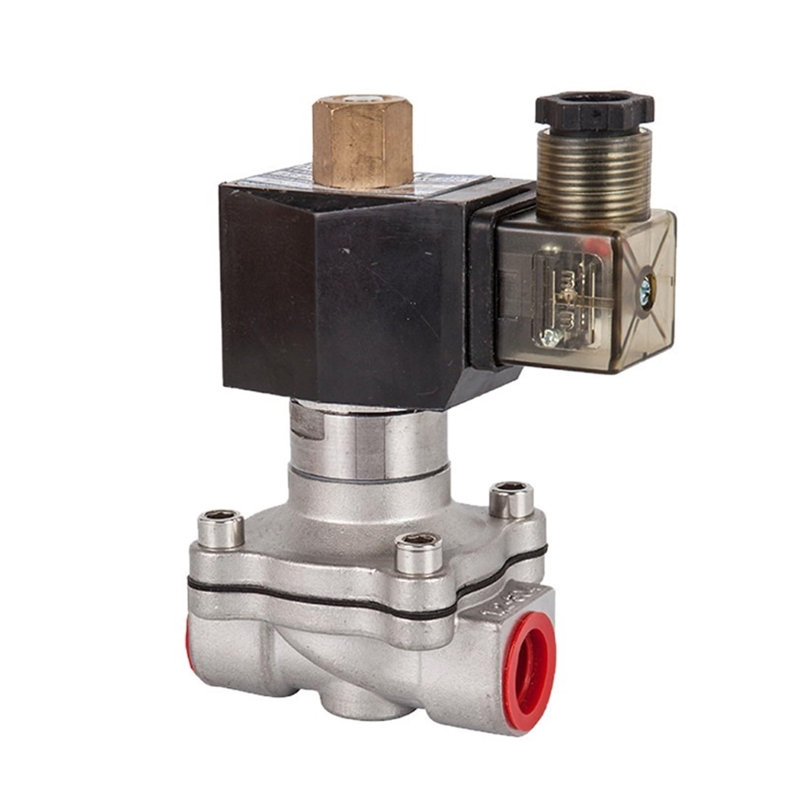 Électrovanne 1/2 pouce NPT 220v normalement ouverte acier inoxydable