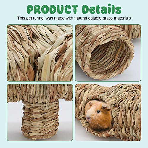 Bwogue Hamster Grass Tunnel Toy Nature's Hideaway Guinea Pig Tunnels And Tubes Toys For Rats,Syrian Hamster,Ferrets,Guinea Pig,Chinchilla Hedgehog And Bunny #TOP2