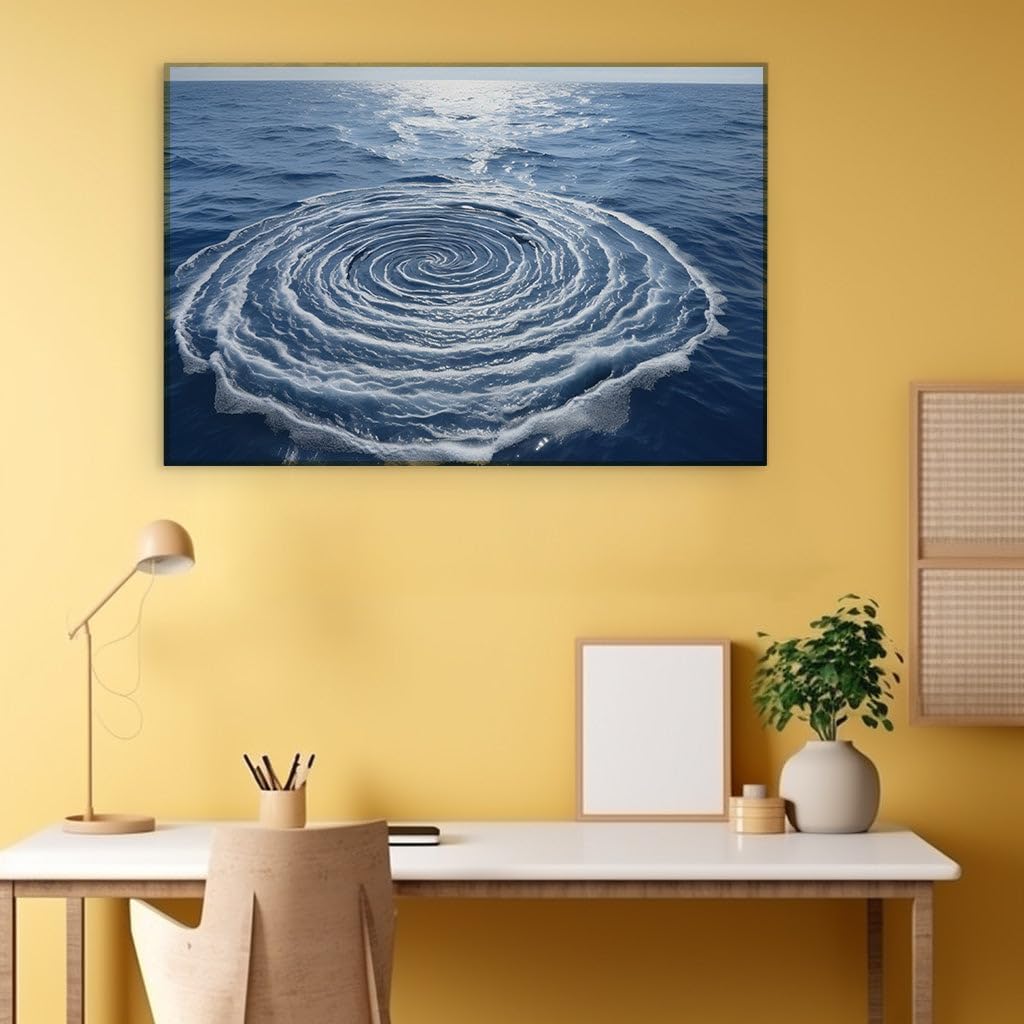 Canvas for Living room. Unraveling the Mysteries of the Deep Blue Sea - A Journey from the Core to the Crest, 27 x 18 inch Canvas Wall Art - Ready to Hang - 69x46 cm (27x18 inch)