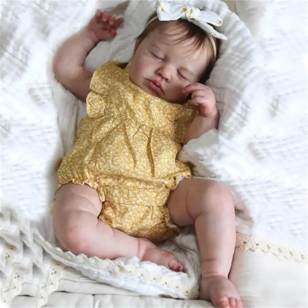 Zero Pam Reborn Baby Dolls Silicone Full Body-20 Inch Realistic Baby Doll, Posable 3D Skin Anatomically Correct Girl, Real Life Babys Doll, Silicone Reborn Dolls with Accessories