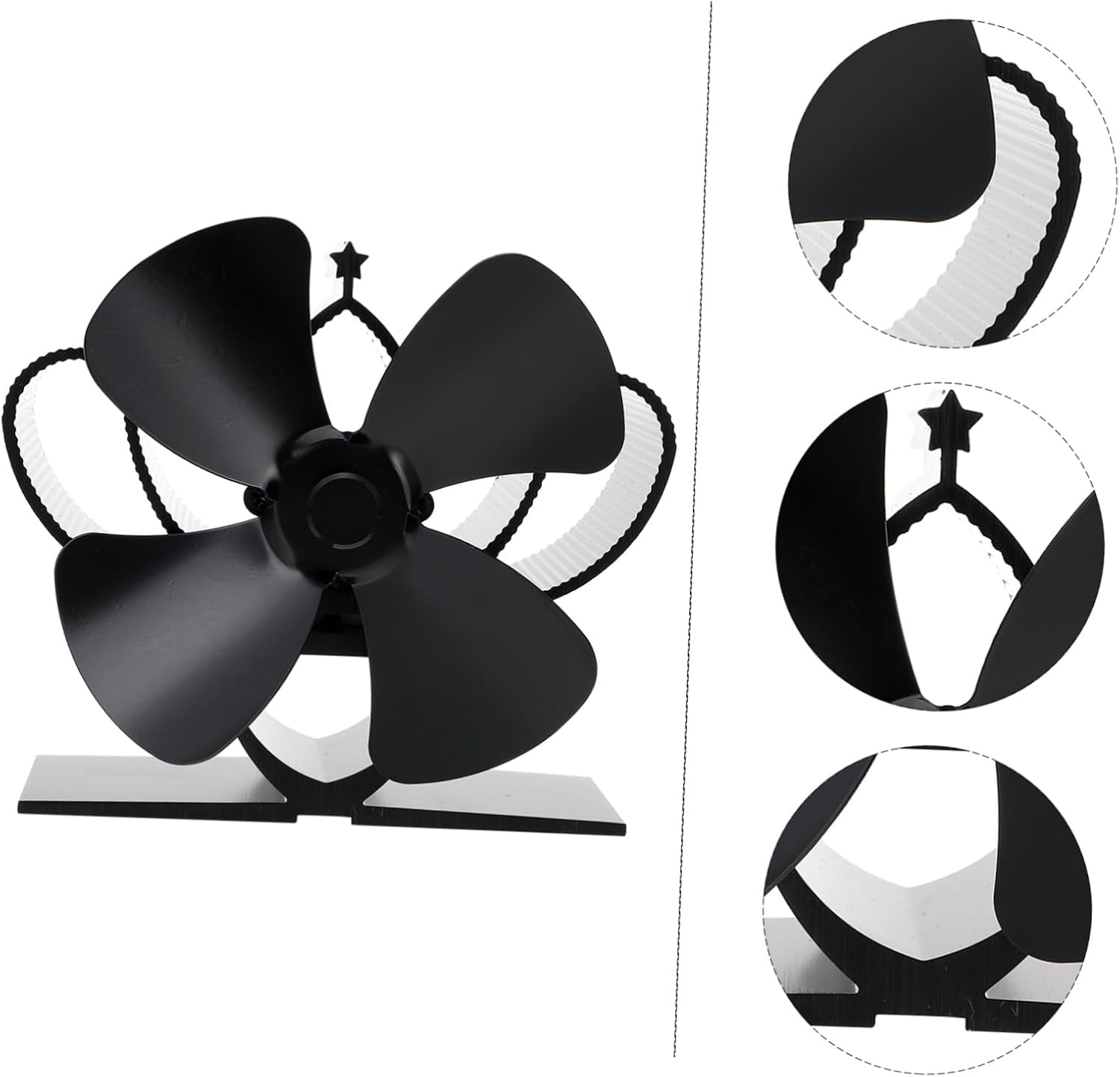 Ciieeo 1pc Heat Powered Stove Fan for Fireplace Log Burner Fan for Warm Air Circulation Silent Efficient Heat Distribution