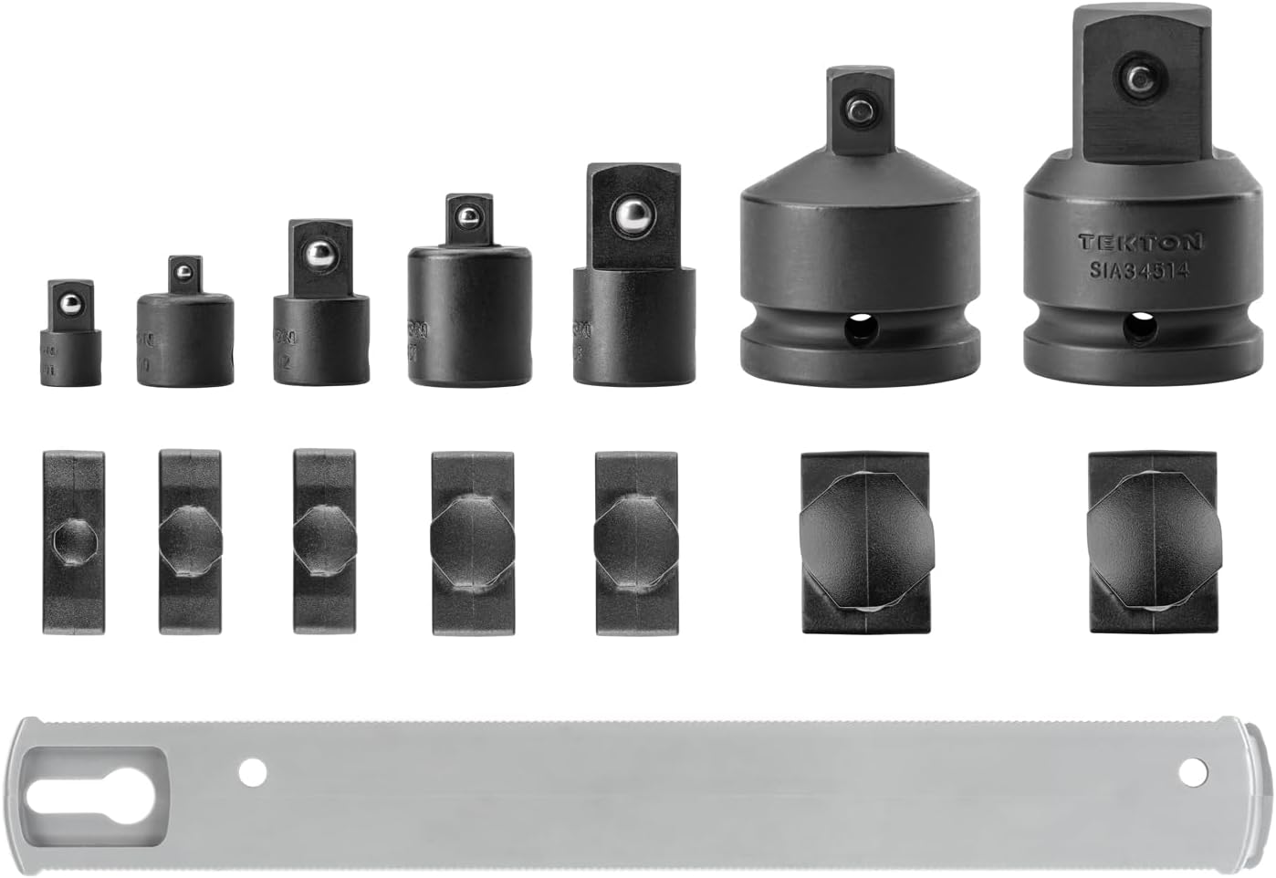 TEKTON 1/4, 3/8, 1/2, 3/4 Inch Drive Impact Adapter/Reducer Set with Rail (7-Piece) | SIA99127
