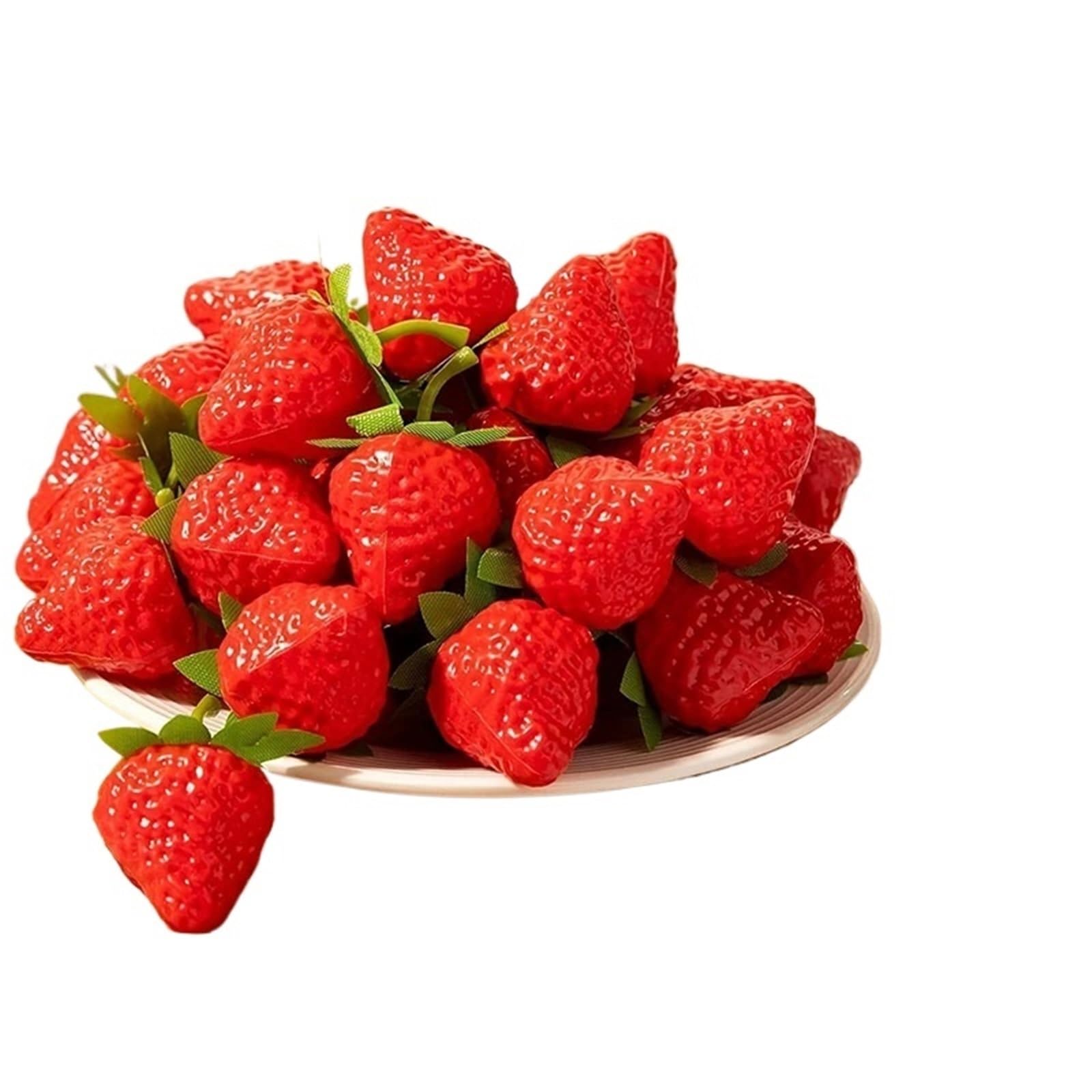 DYYEUAVT Fake Fruit 10/20Pcs Artificial Strawberries For Home Table Party Decor Photography Prop Holiday Decor For Day Celebration(20Pcs)