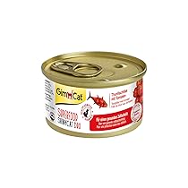 GimCat Superfood ShinyCat Duo Tonno con pomodori, Mangime per gatti con filetto succulento senza aggiunta di zuccheri per gatti adulti, 24 scatolette, 24 x 70 g