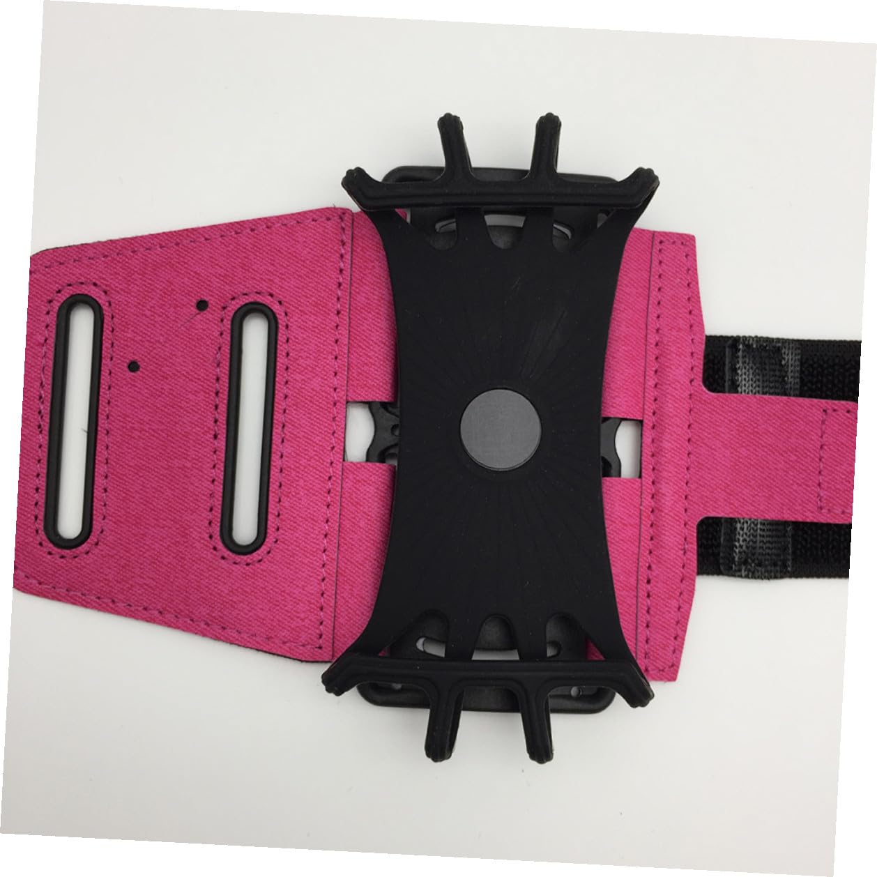 2 Pezzi Supporto per Braccio Cellulare Rotazione 180° Rosa, Cinturino Regolabile per Corsa e Sport All’Aperto, Porta Cellulare Foro Cuffie e Ricarica, Fascia Braccio Running