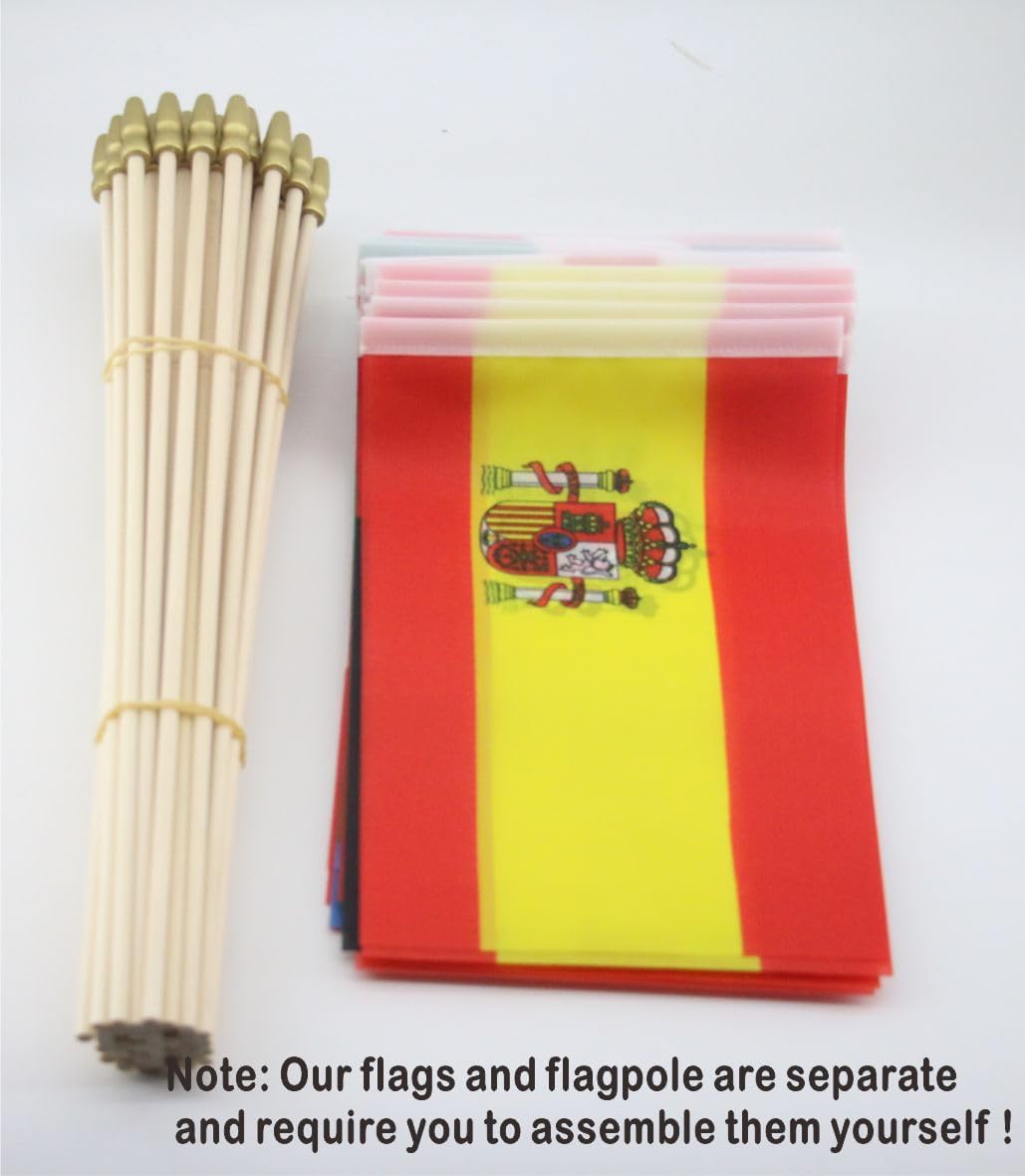 20 Different Countries International Stick Flags of the World Small Mini Hand Held Flags For Sports Events,Olympics,World Cup,International Festival Decorations,5 x8 Inch - Image 4