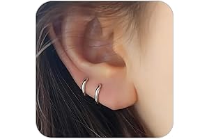 6mm Hoop Earrings for Women | Surgical Stainless Steel Huggie Hypoallergenic Cartilage Earrings