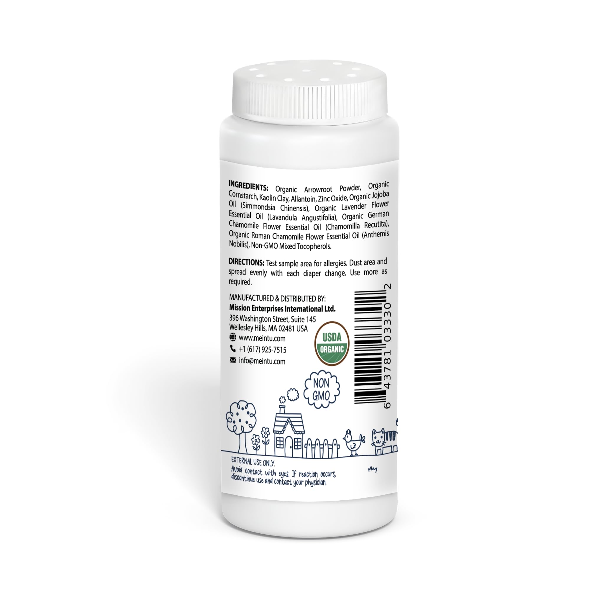 Equate Pure Cornstarch Baby Powder with Aloe Vera and Vitamin E, Hypoallergenic, Talc-Free, 15 oz (Pack of 2)