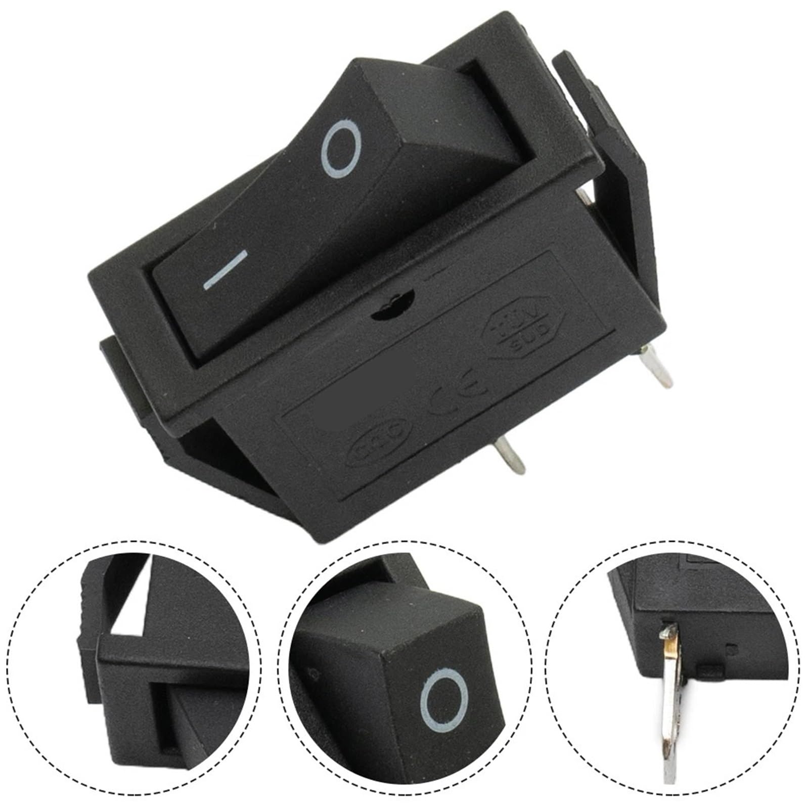 1pc Rocker Switch On-Off 16A Practical 2 Pin 2 Position SPST 240Vac Accessories Car Dash Boat