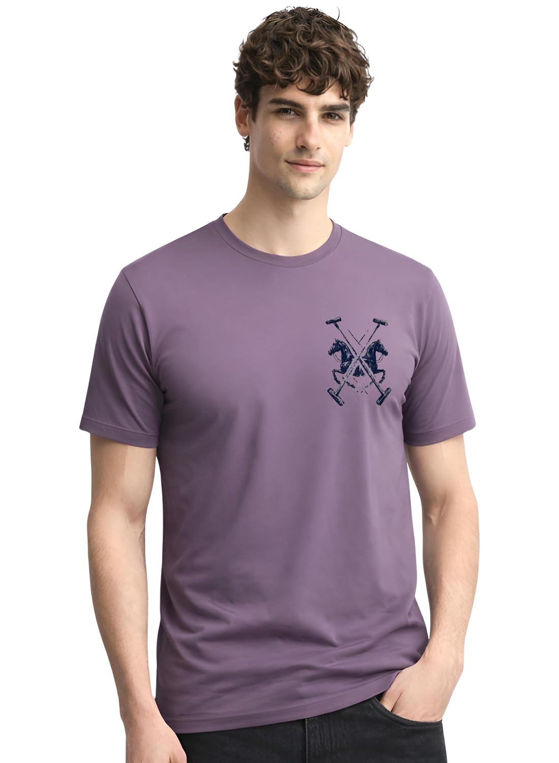 Mens Polo Crest Printed T-Shirt for Men | Cotton Printed Tshirt | Regular Fit Casual T-Shirts | Premium Summer Tshirts-image-32