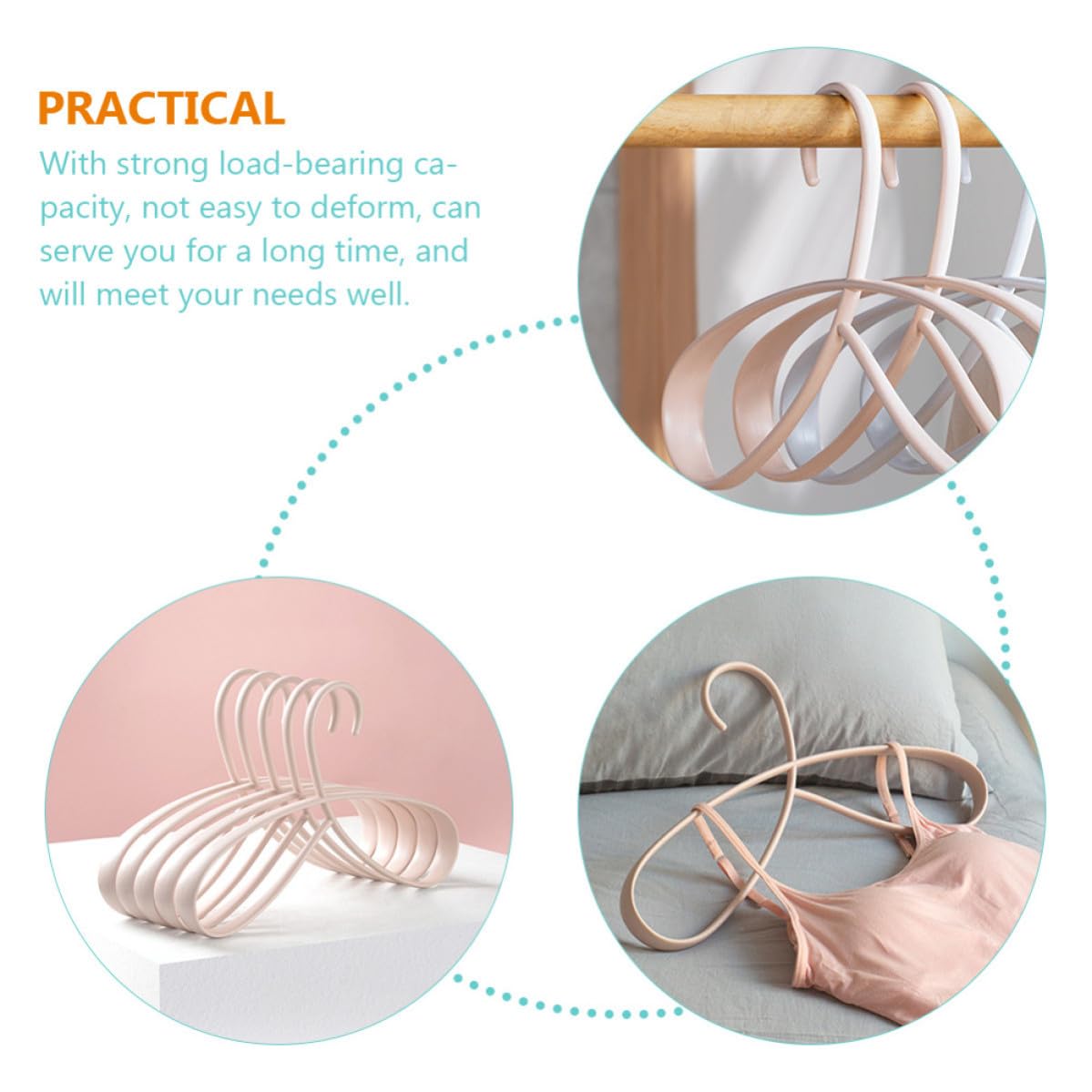UPKOCH Set 5 Pezzi Grucce in Plastico per Stendere e Asciugare Abiti, Design Moderno Elegante, per Armadio e Uso Interno
