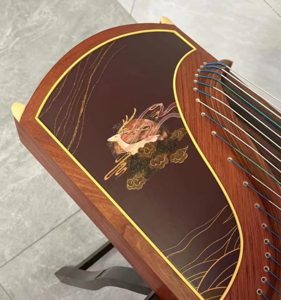 筝 163cm 21弦 鹿の写真 中国の弦楽器 【公式通販】