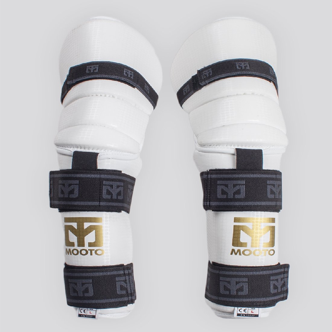 MOOTO EXTERA Arm & Elbow Protector(PU) White Black WTF Approved XS to XL (3.M(4.98-5.58ft or 152-170cm), White)