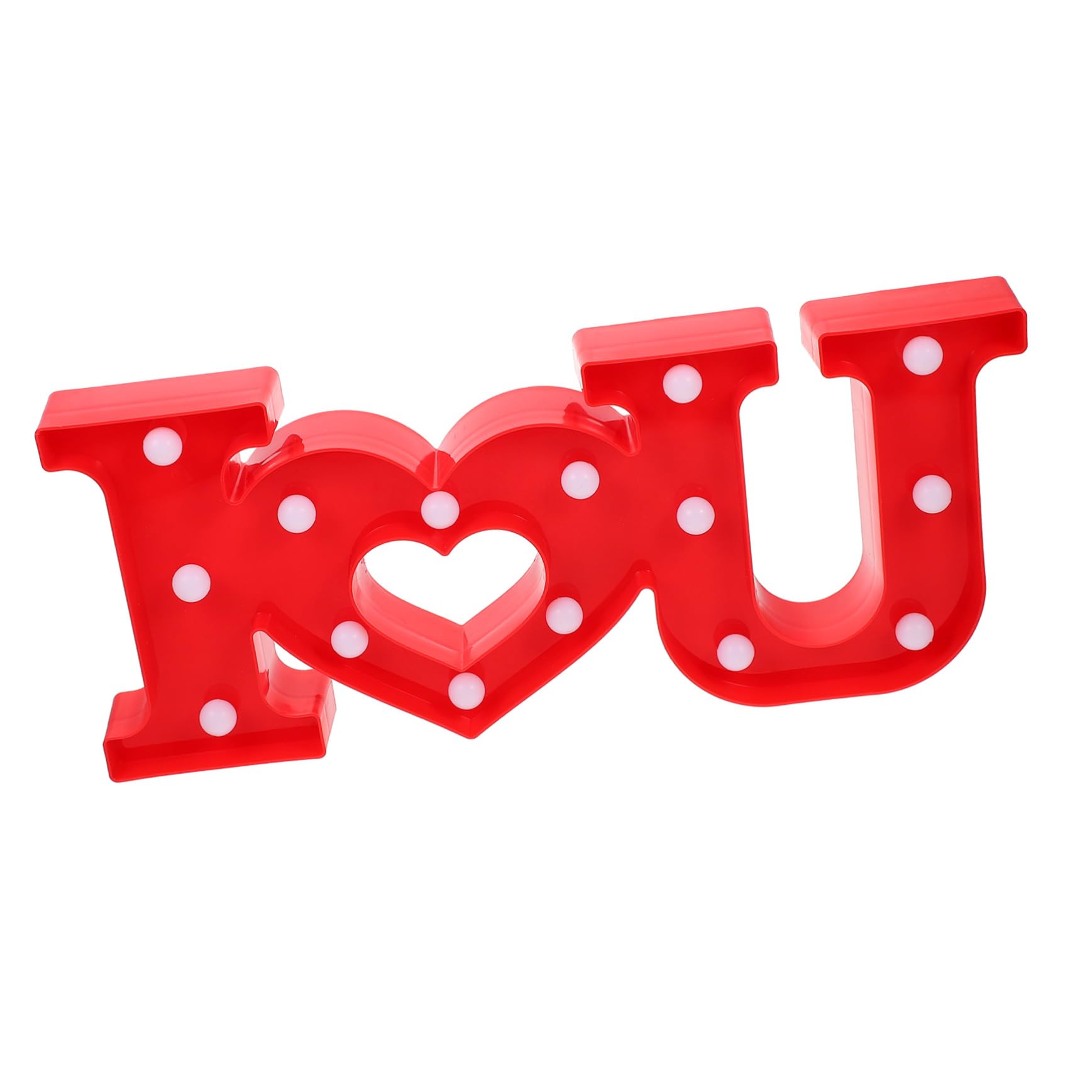 Cabilock LED Letter Design Light Unique Romantic Valentine Day Decor for Home Party and Wedding Craftsmanship for Joyful Atmosphere Lightweight and Portable