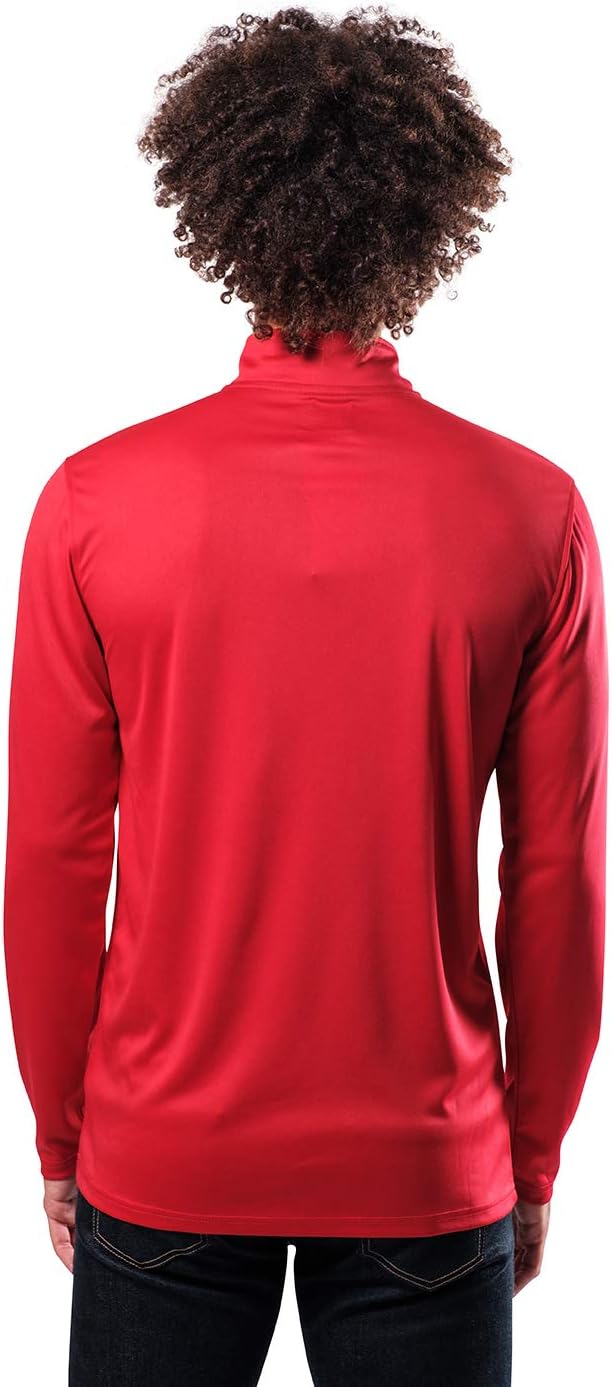 Ultra Game Men's NBA Official Super Soft Quarter Zip Long Sleeve T-Shirt