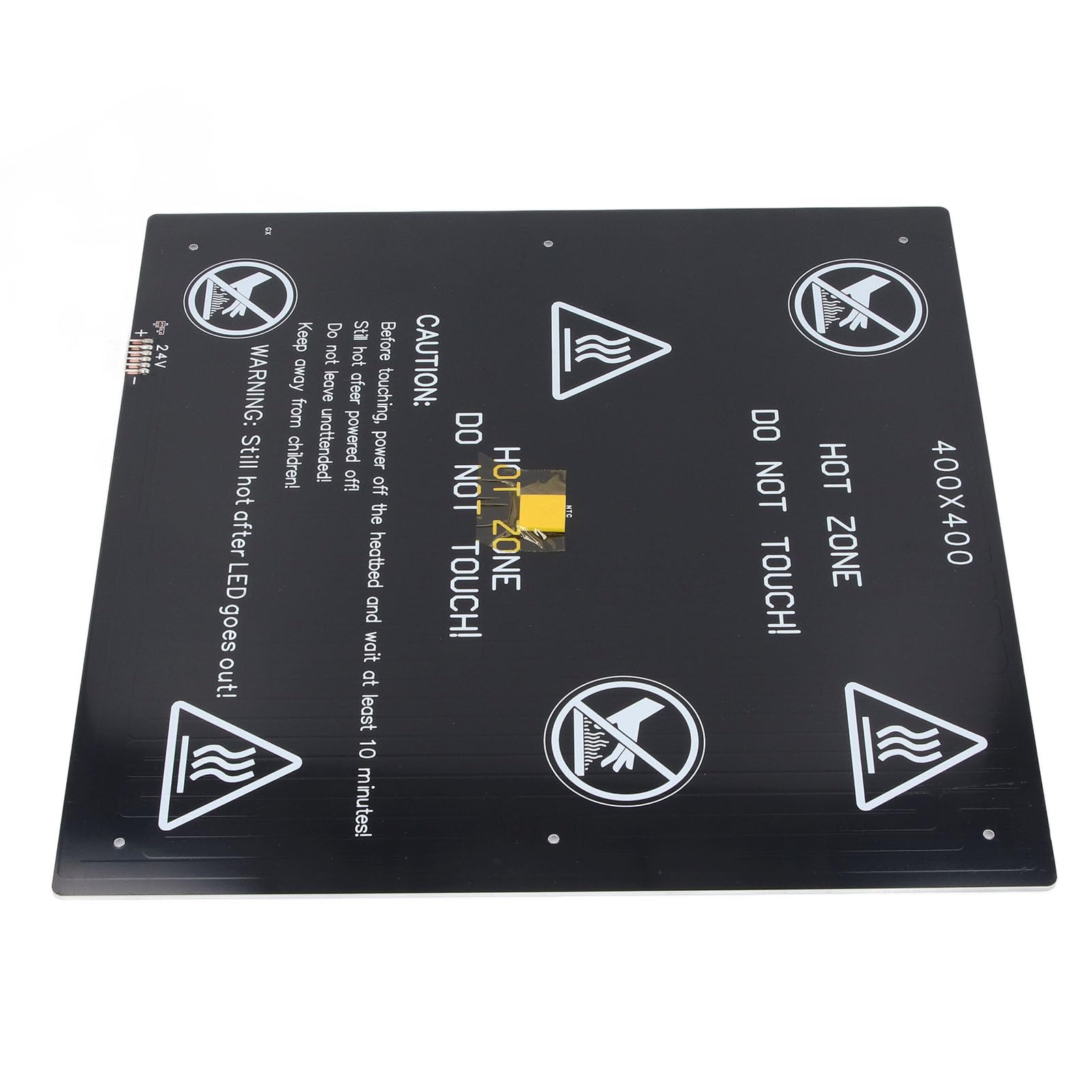 LiebeWH Kit Letto Riscaldato per Stampante 3D 24V 280W 2Ω Letto Termico in Lega di Alluminio 400x400mm con Design a Foro Svasato per Riscaldamento Stabile e Stampe Piatte