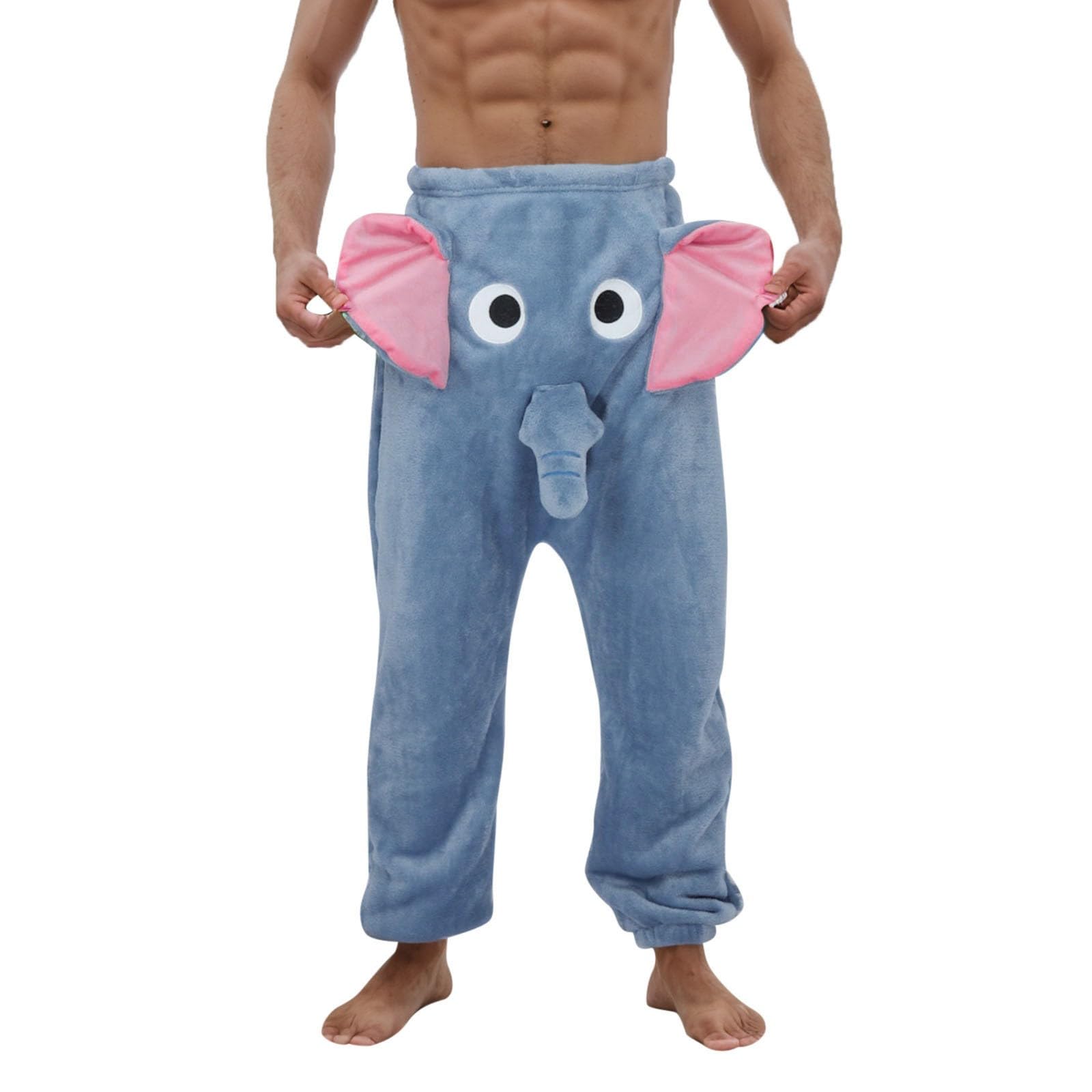 Men's Funny Novelty PJ Pants Humorous Underwear Prank Animal Themed Elephant Pajama Pants