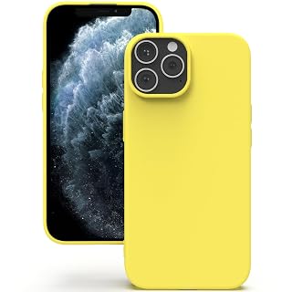 YATWIN Silicone Back Case for iPhone 11 Pro Max, Soft-Touch Phone Back Cover for Apple iPhone 11 Pro Max - Yellow