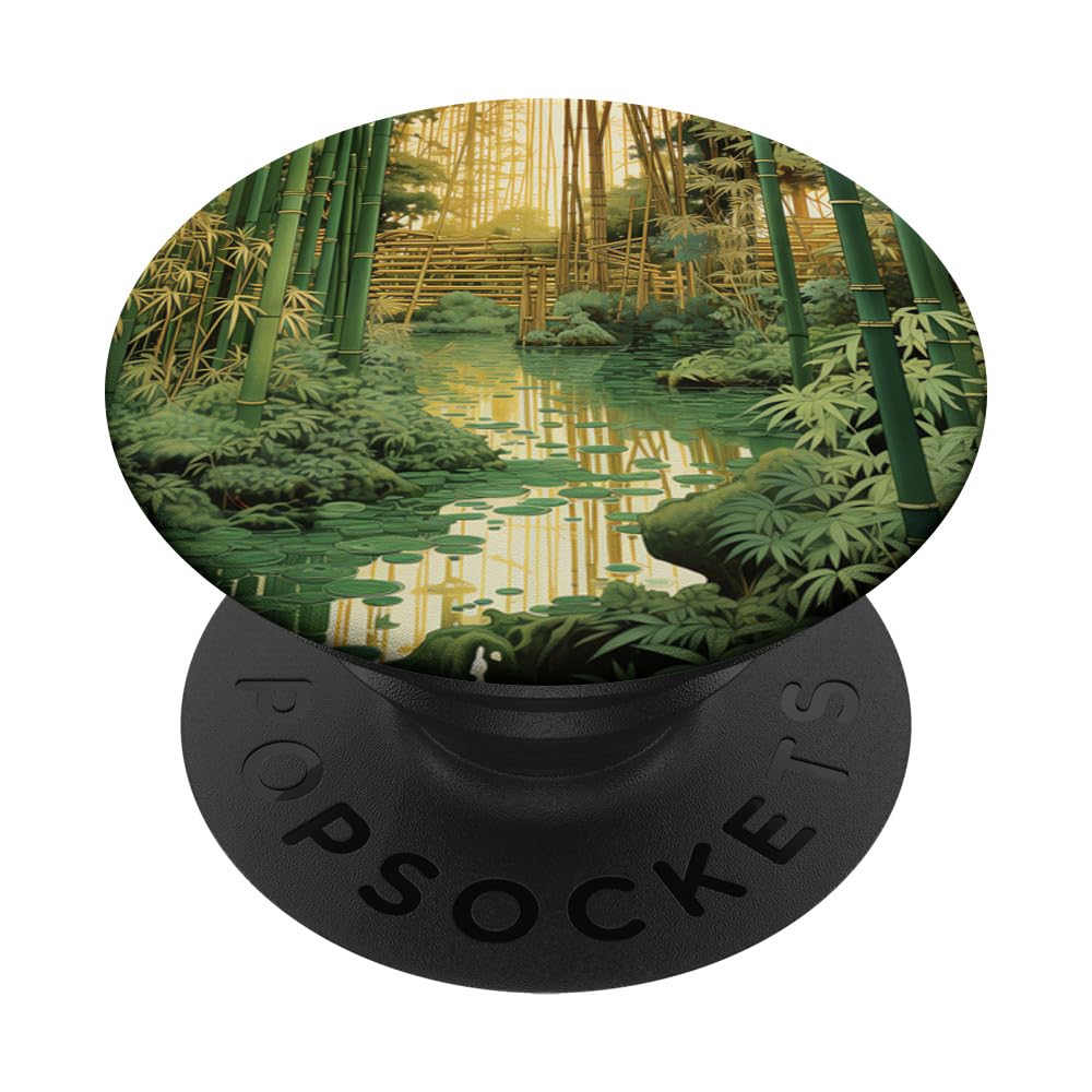 Bamboo Harmony Tranquil Aesthetic Expressions PopSockets Swappable PopGrip