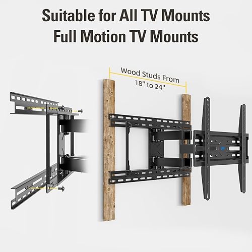 Miniatura 5 de MD Mounting Dream MD5232 - Soporte universal de extensión de pared para placa de pared de TV, montaje de perno de madera de 16 a 24 pulgadas y