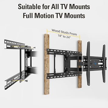 Mounting Dream Universal TV Wall Mount Extension Bracket for Televison Wall Plate, Fitting 16'' - 24'' Wood Studs and Easy Centering in Position, Max Loading Capacity of 154 LBS MD5232
