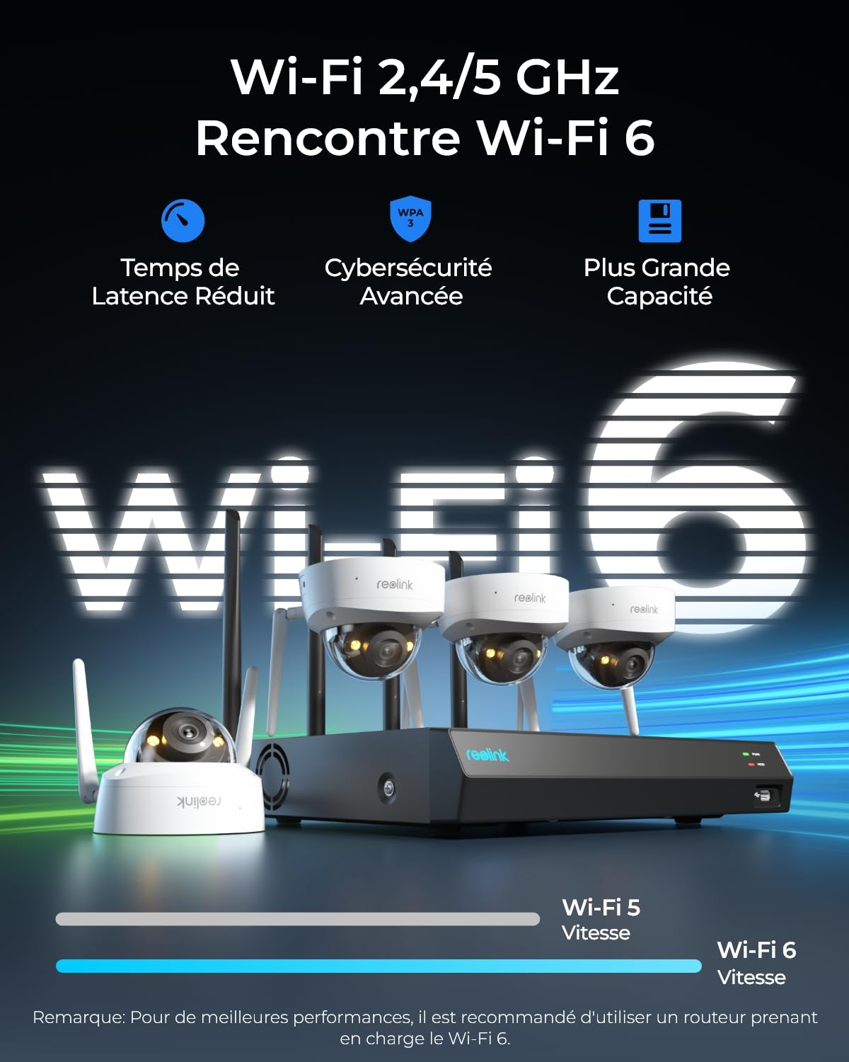 Reolink 4K Kit Caméra Surveillance WiFi 6, Anti-Vandalisme IK10,IP67
