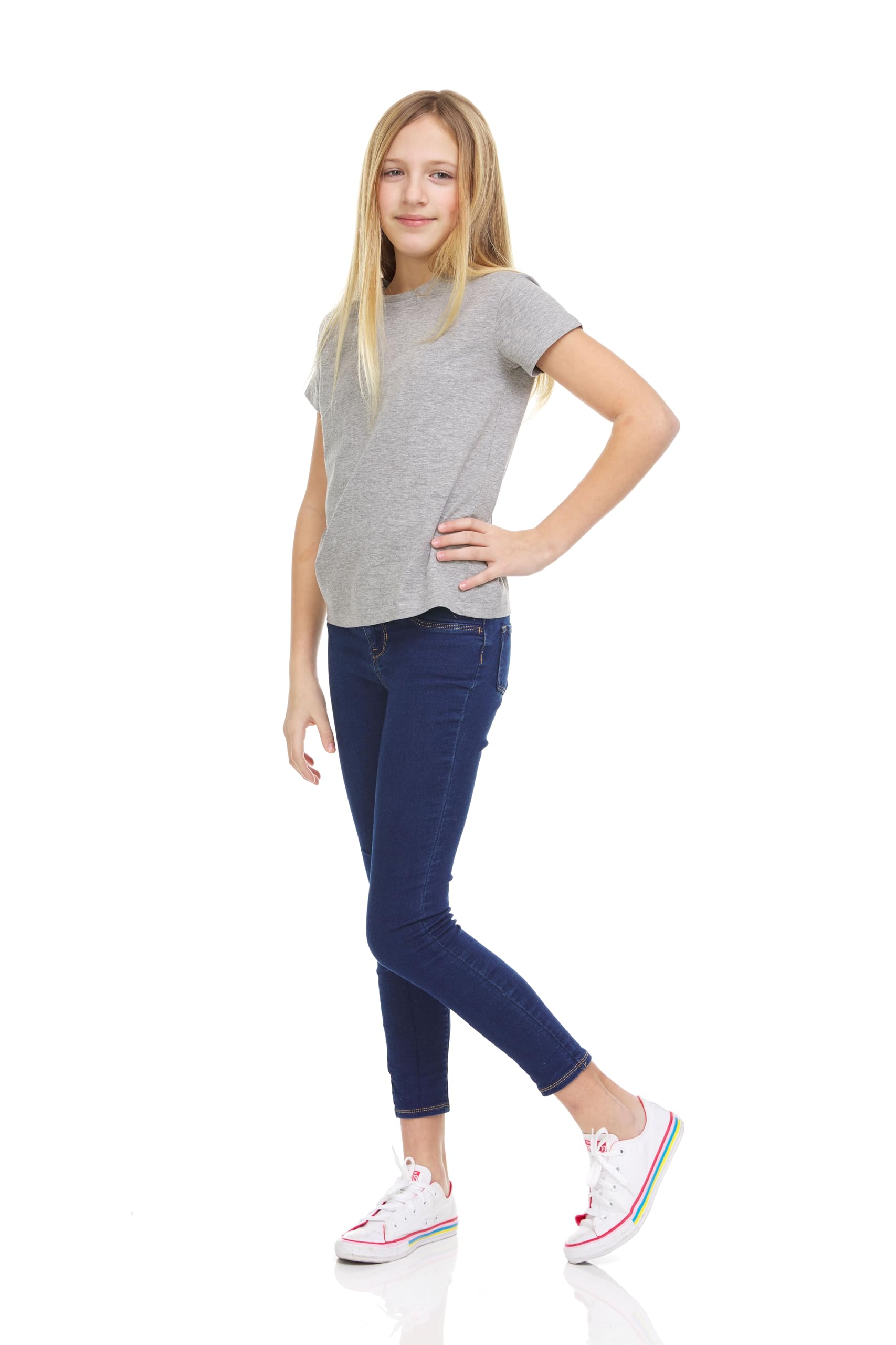 Pink Angel Girls' 3-Pack T-Shirts: Premium Cotton Comfort and Style for School, Play, Camp. Sizes 4 to 16, Tee Shirt 3-Pack